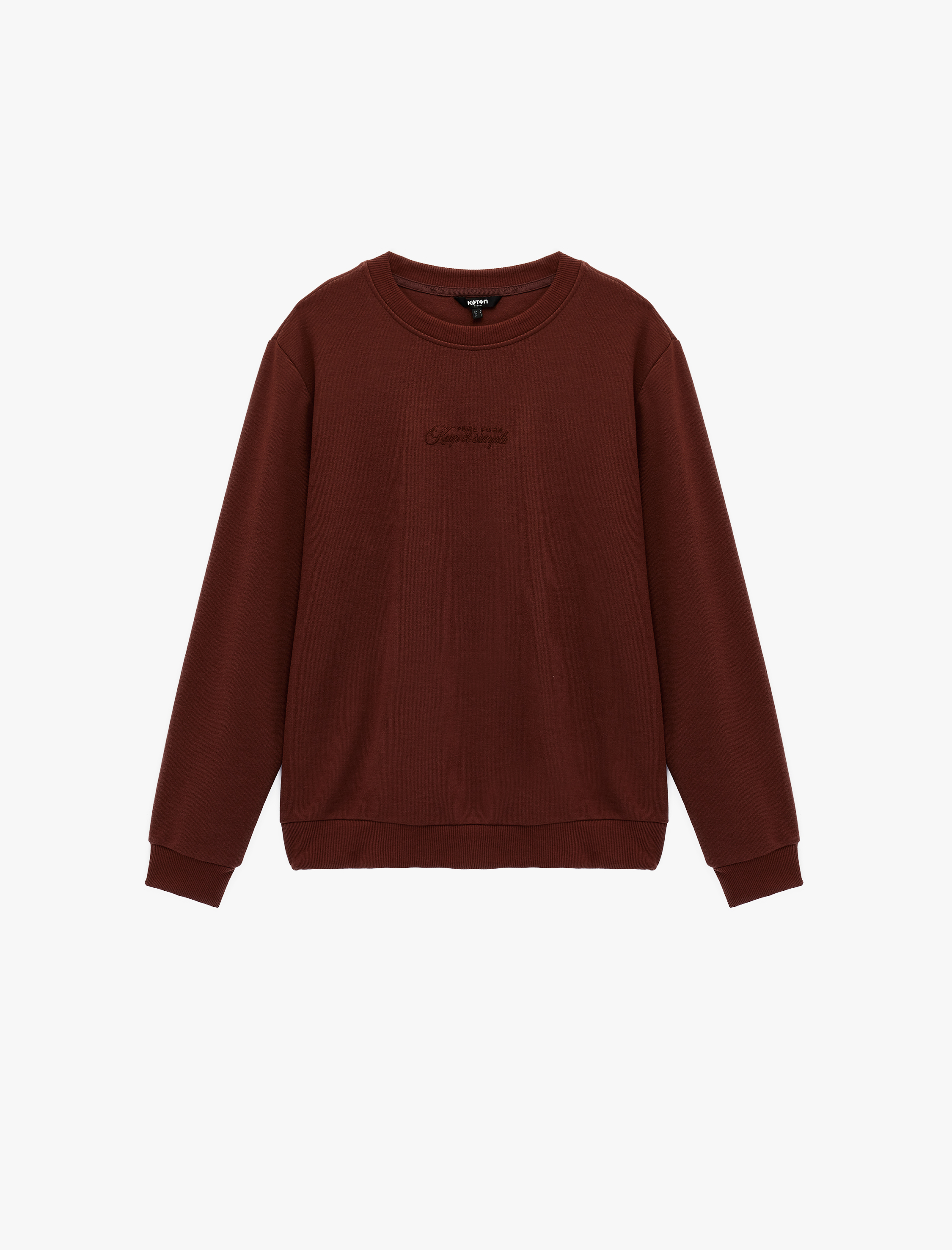   Regular Fit Uzun Kollu Baskılı Bisiklet Yaka Sweatshirt