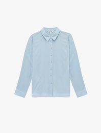 Regular Fit Uzun Kollu Viskon Gömlek