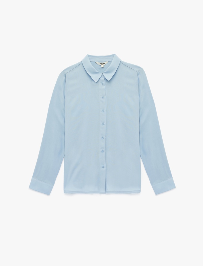  Regular Fit Uzun Kollu Viskon Gömlek