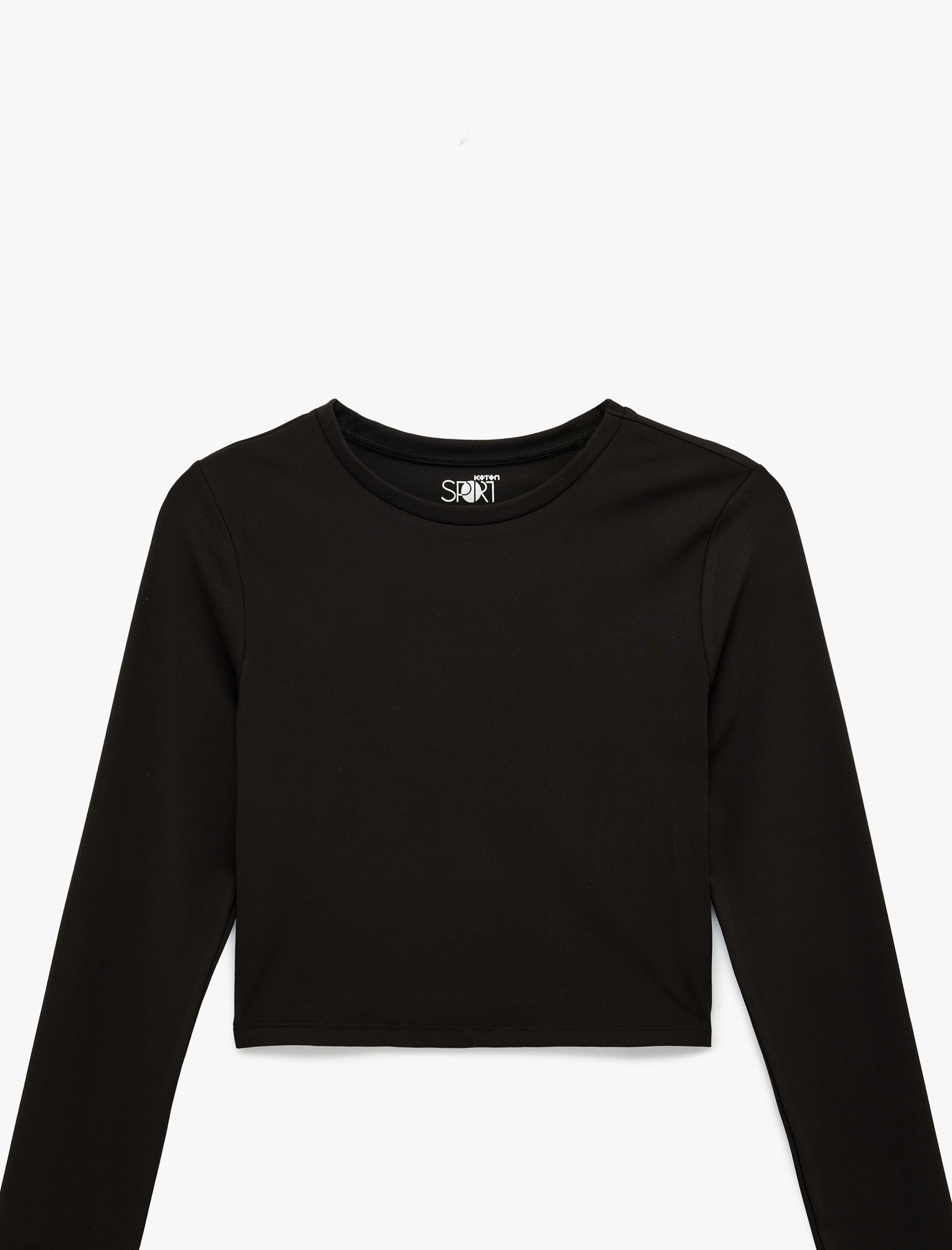   Slim Fit Uzun Kollu Bisiklet Yaka Spor Tişört