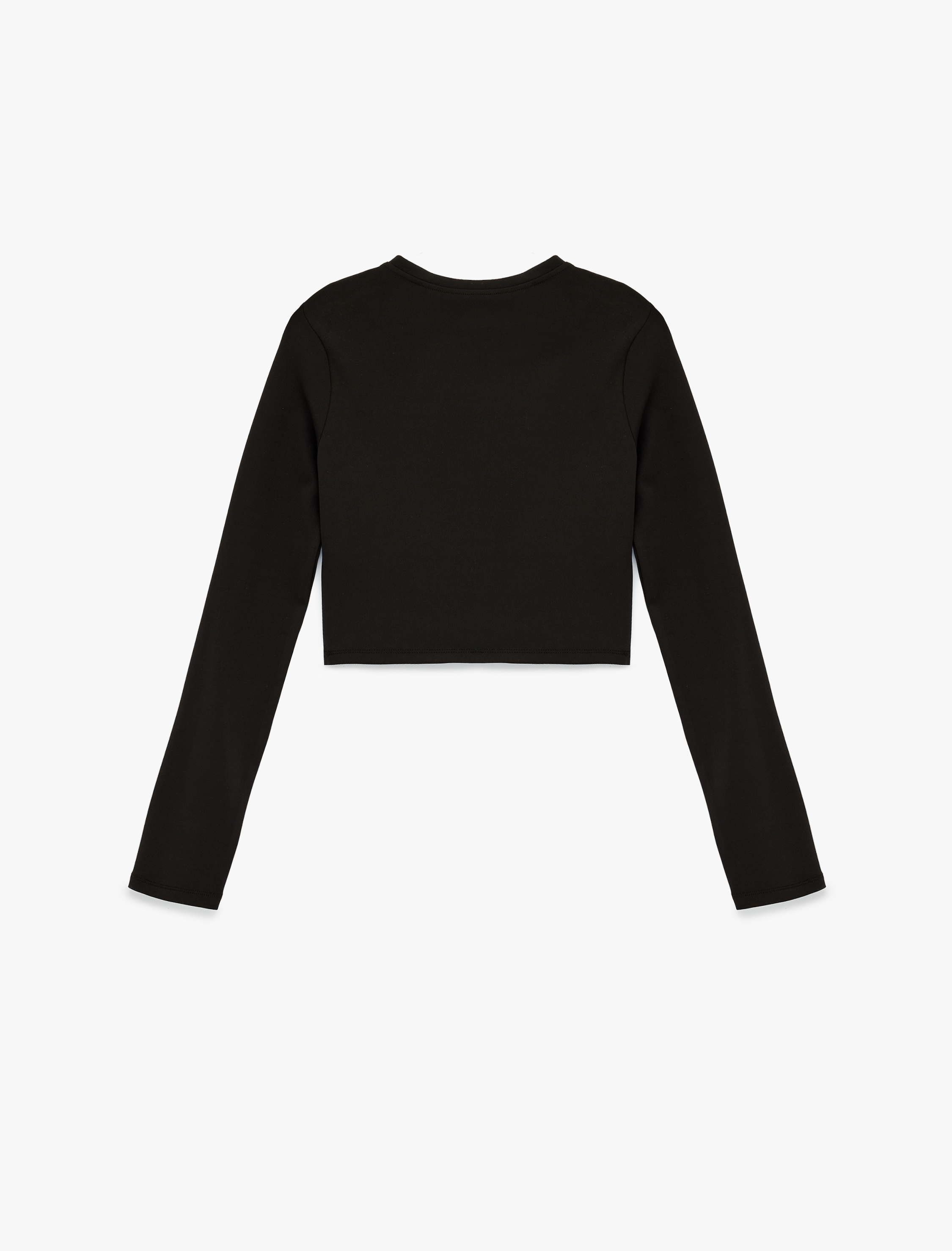   Slim Fit Uzun Kollu Bisiklet Yaka Spor Tişört