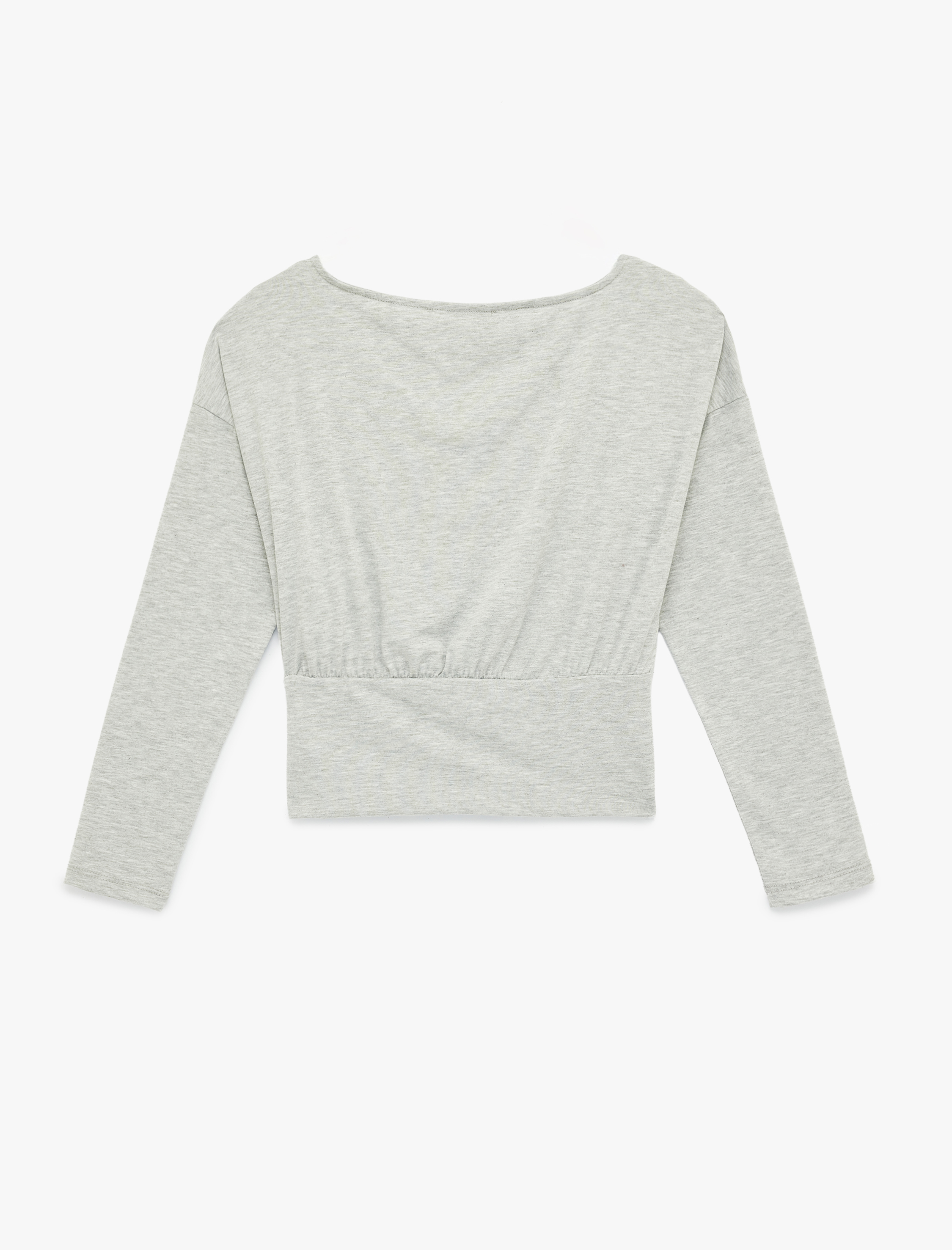   Regular Fit Uzun Kollu Kayık Yuvarlak Yaka Tişört