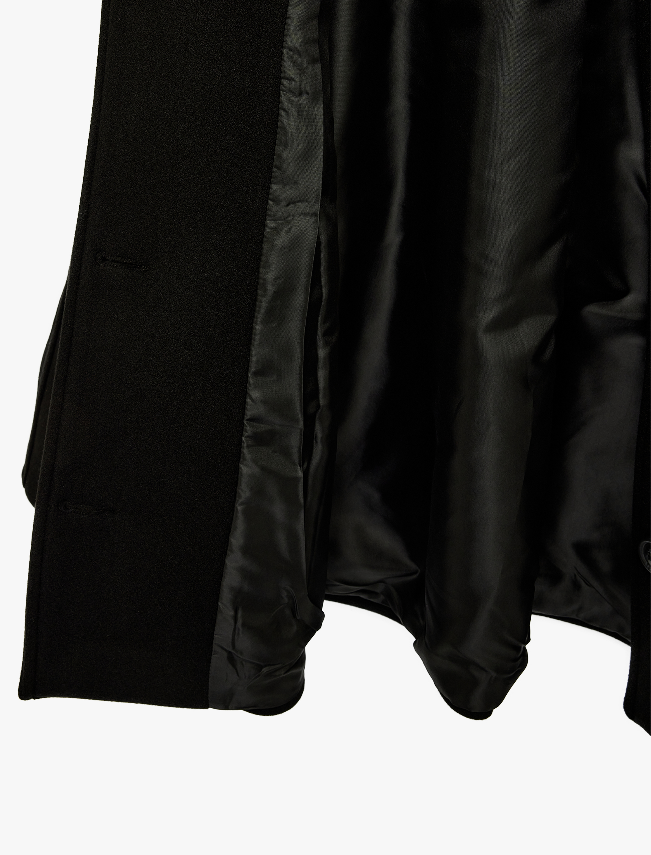   Düğmeli Uzun Reglan Kollu Kaşe Kaban