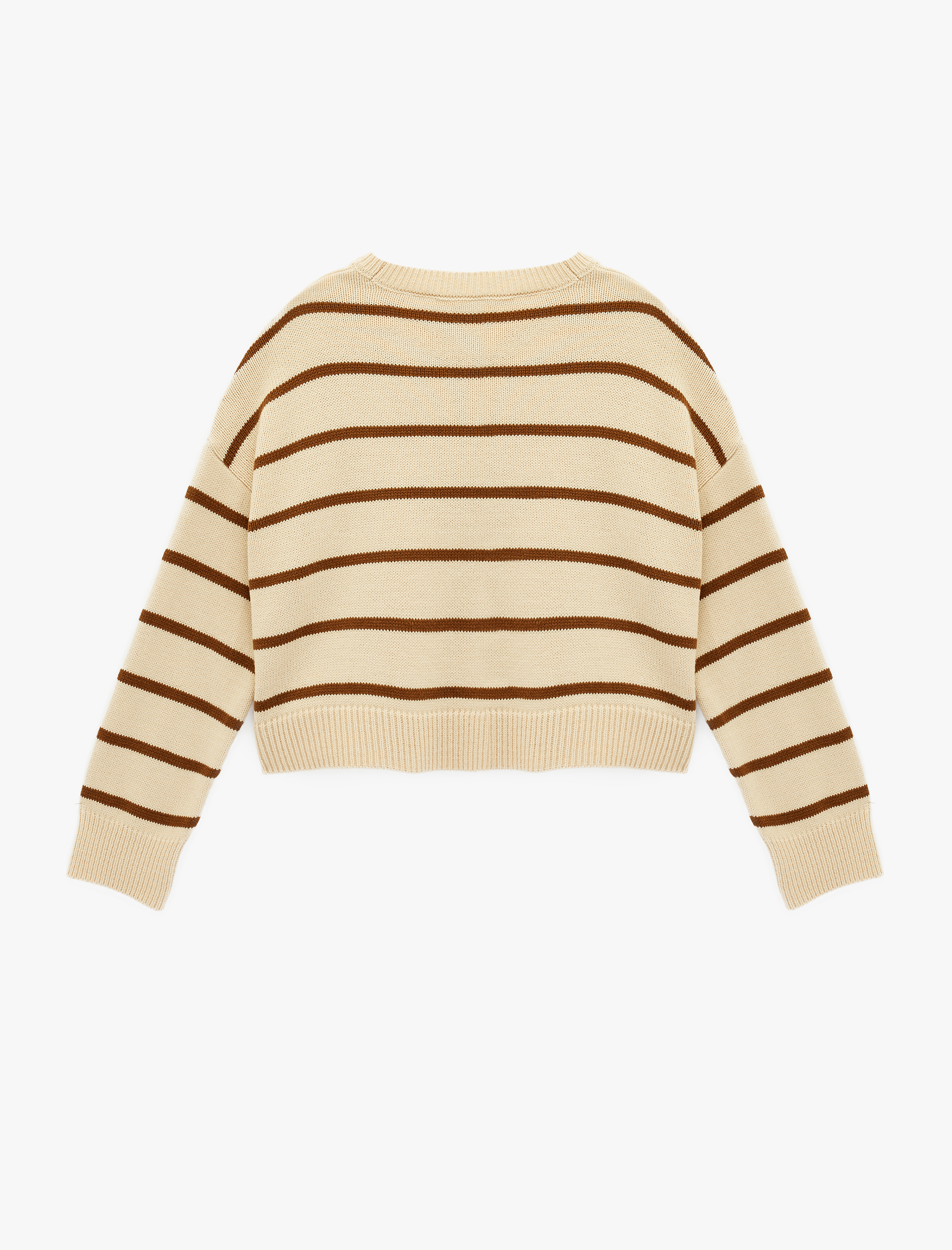   Koyun Yünü Karışımlı Uzun Kollu Bisiklet Yaka Triko Kazak