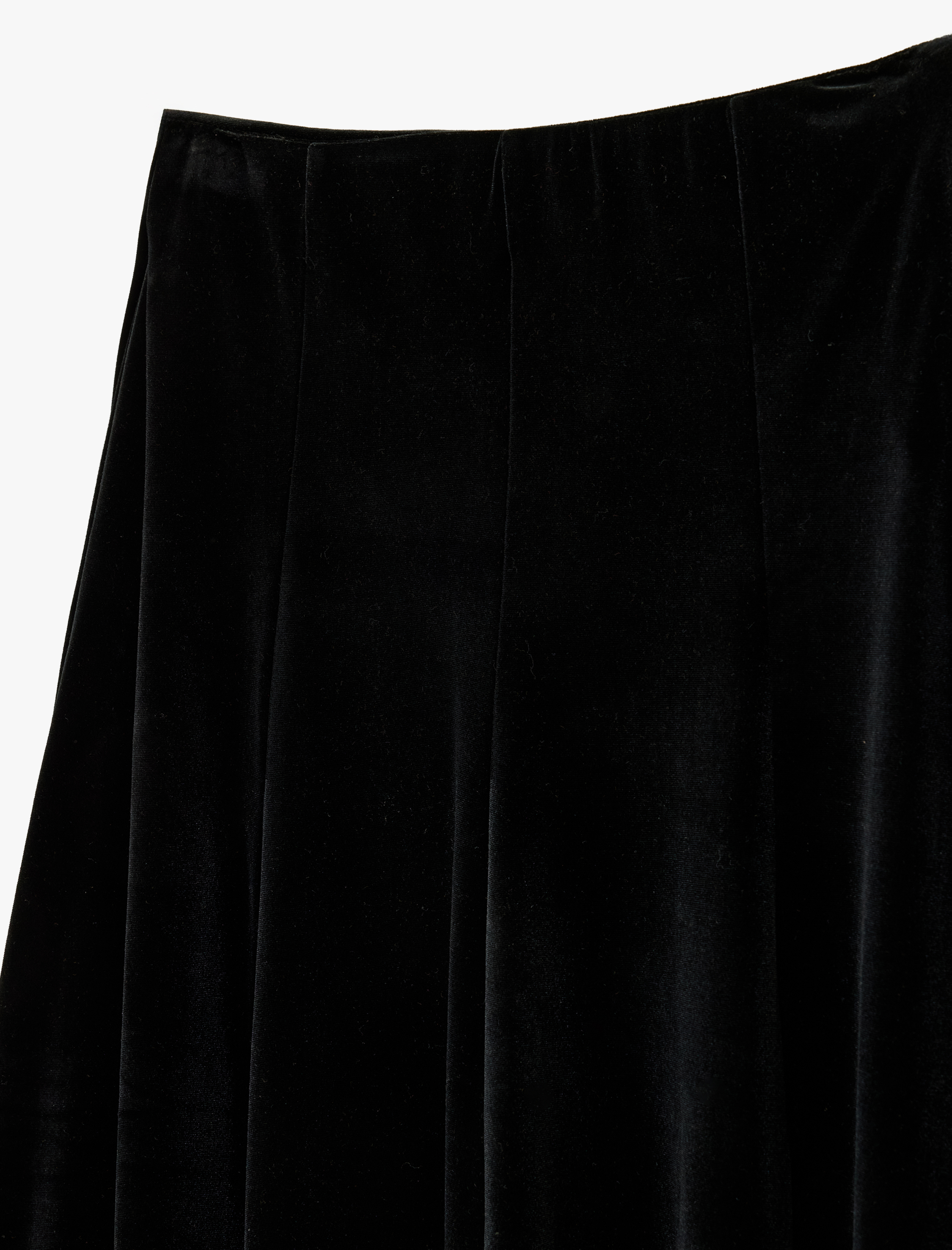   Kloş Kesim Simli Midi Kadife Etek