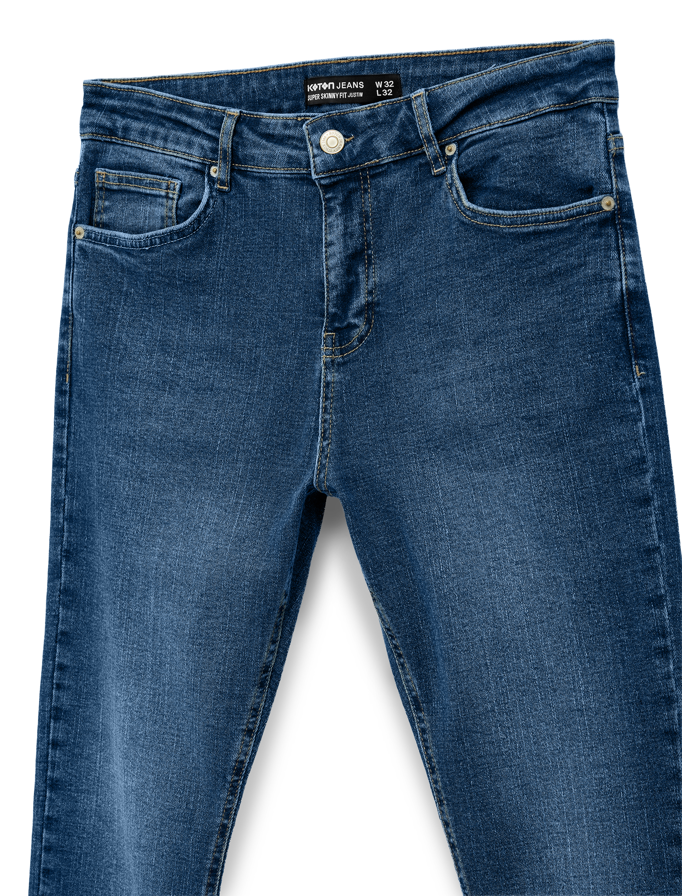   Normal Bel Cepli Dar Paça Demim Pantolon - Super Skinny Fit Justin Jeans