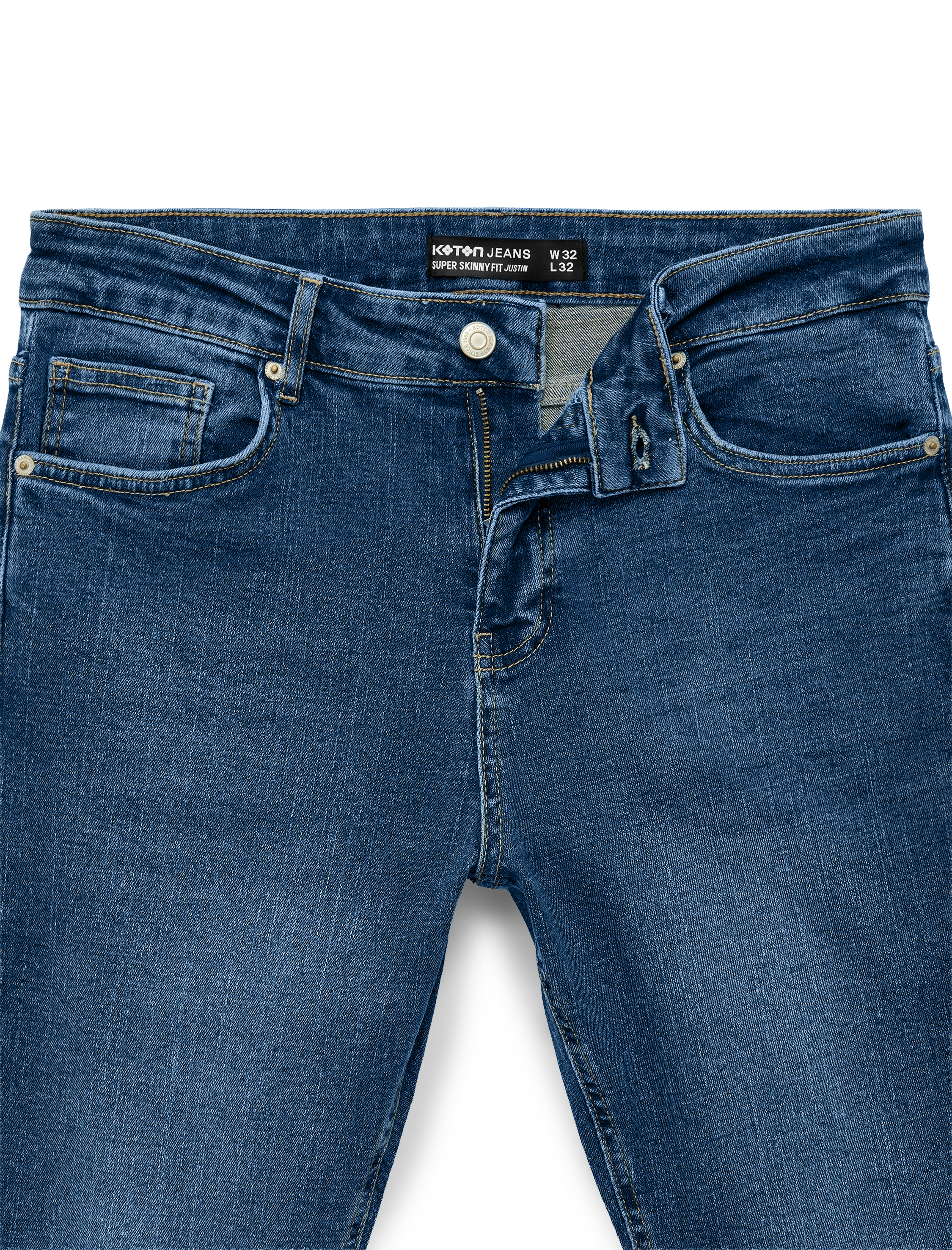   Normal Bel Cepli Dar Paça Demim Pantolon - Super Skinny Fit Justin Jeans