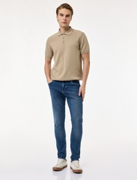 Normal Bel Cepli Dar Paça Demim Pantolon - Super Skinny Fit Justin Jeans