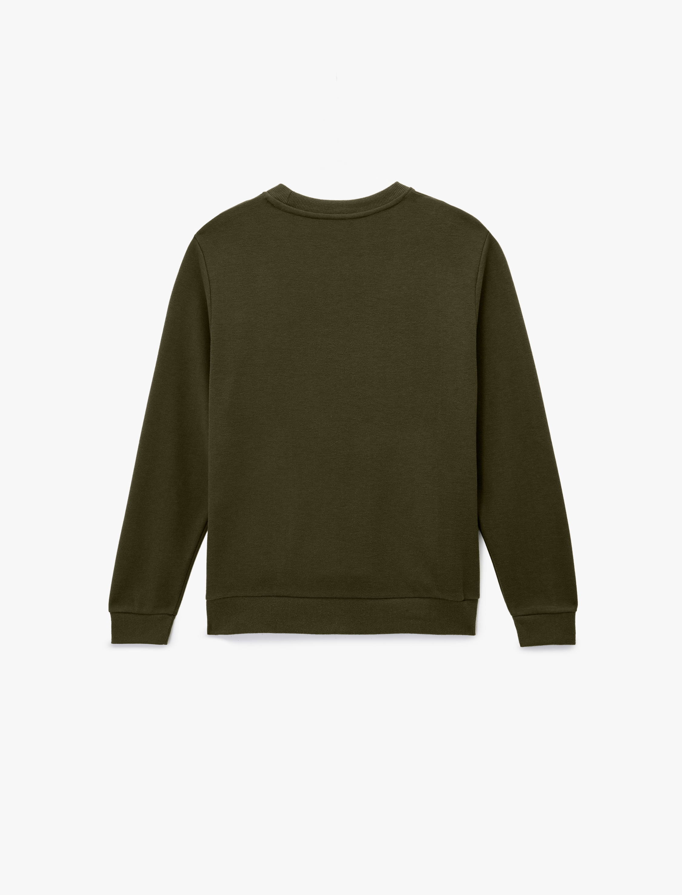   Regular Fit Uzun Kollu Bisiklet Yaka Baskılı Sweatshirt