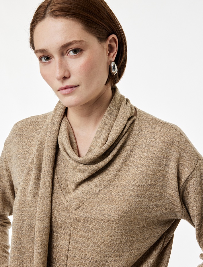  Uzun Kollu Dokulu Şal Yaka Kazak