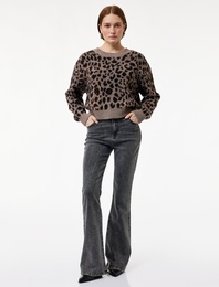 Cepli Dar Kalıp İspanyol Paça Jean Pantolon - Flare Jeans