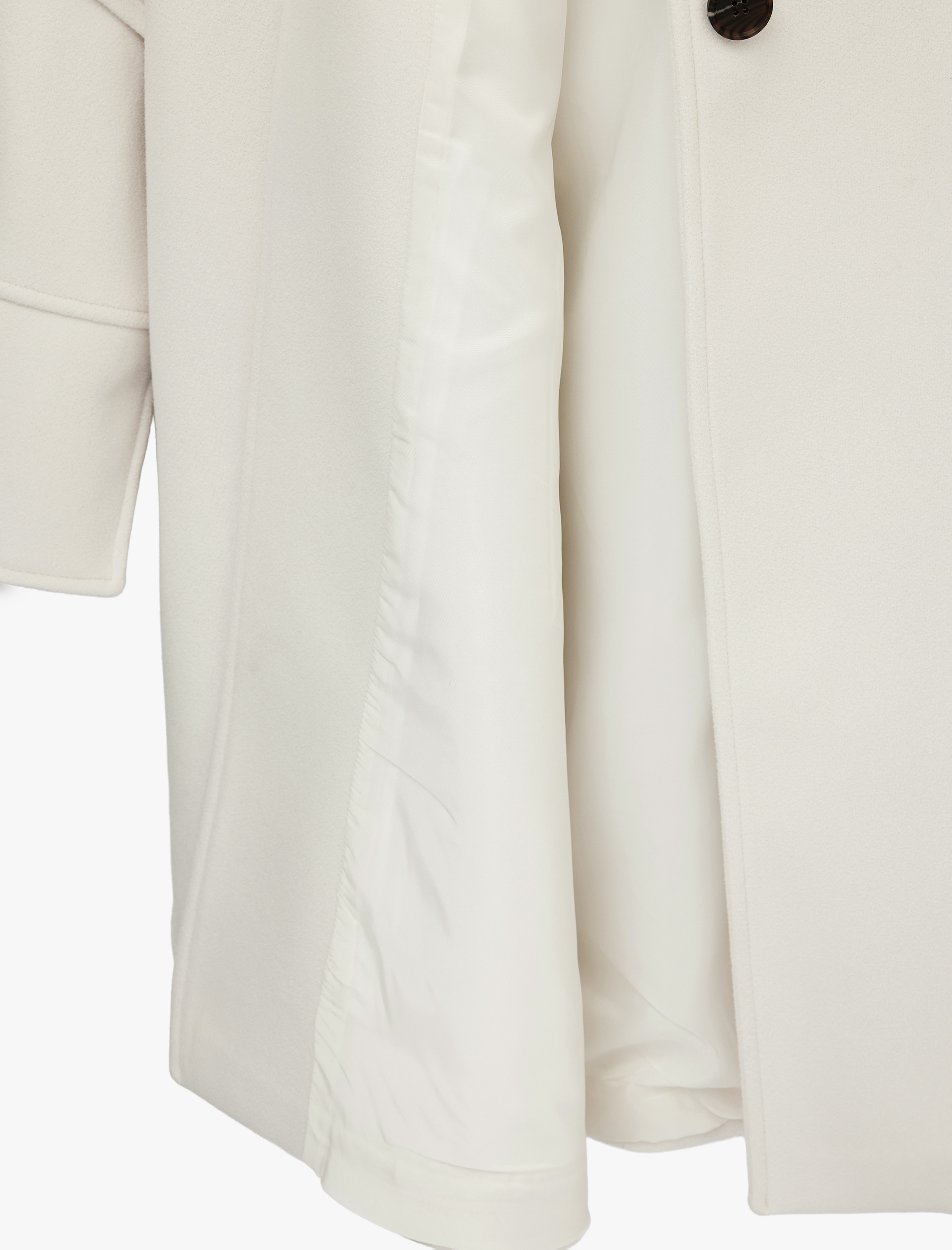   Oversize Kaşe Şal Yaka Kaban Uzun Kollu Düğmeli Cepli