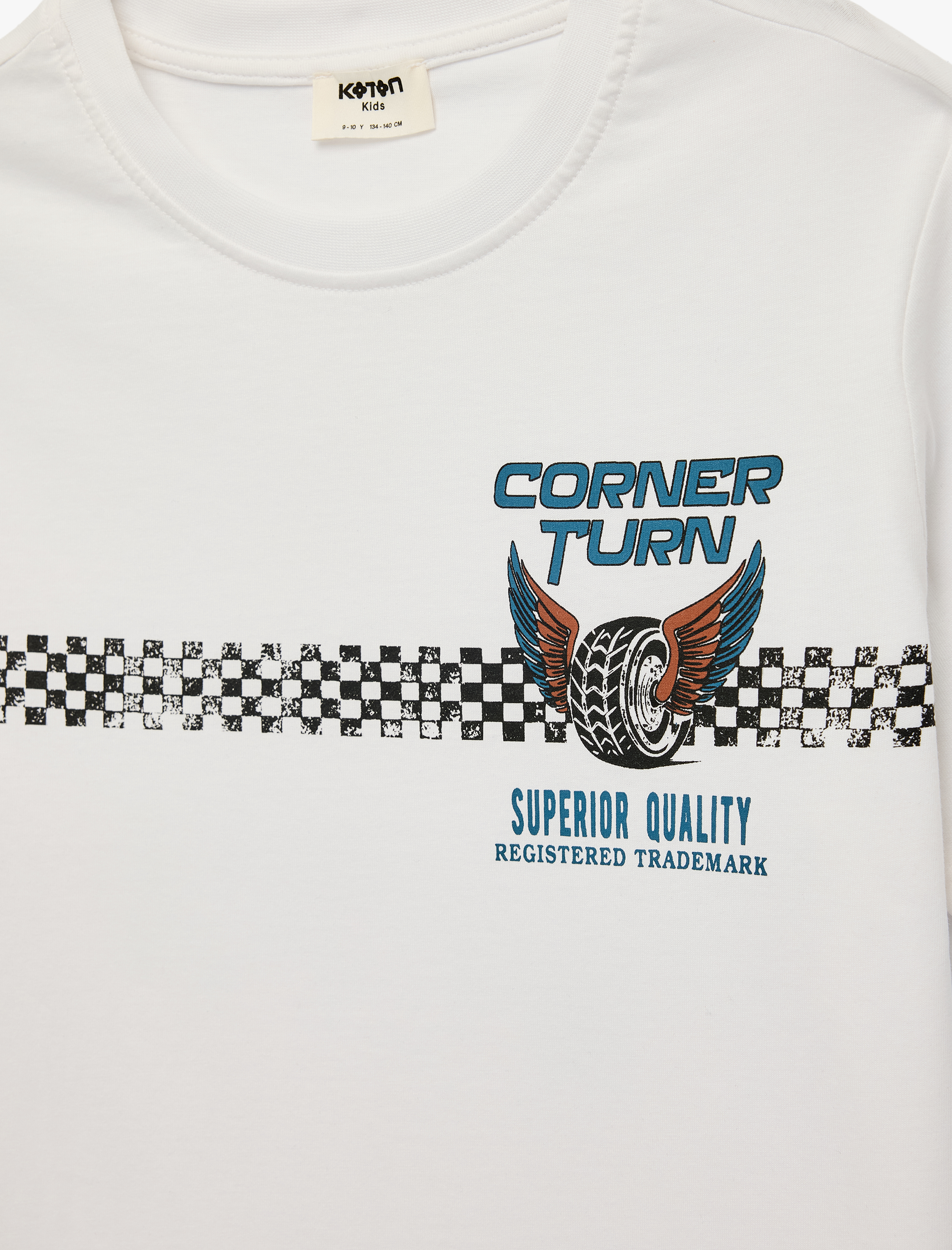  Erkek Çocuk Baskılı Kısa Kollu Bisiklet Yaka Pamuklu Tişört