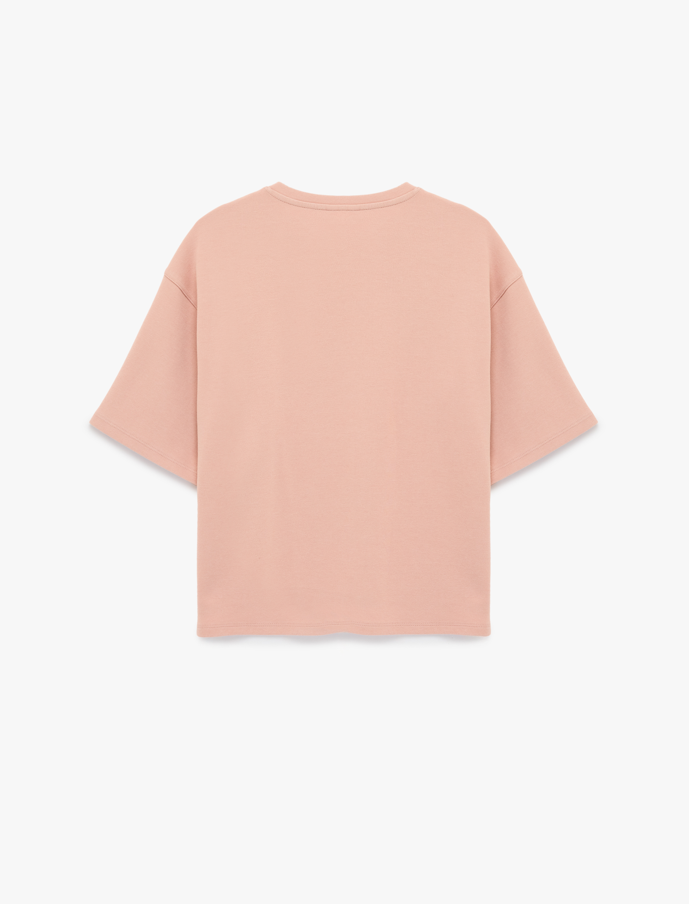   Straight Fit Bisiklet Yaka Pamuklu Kısa Kollu Tişört