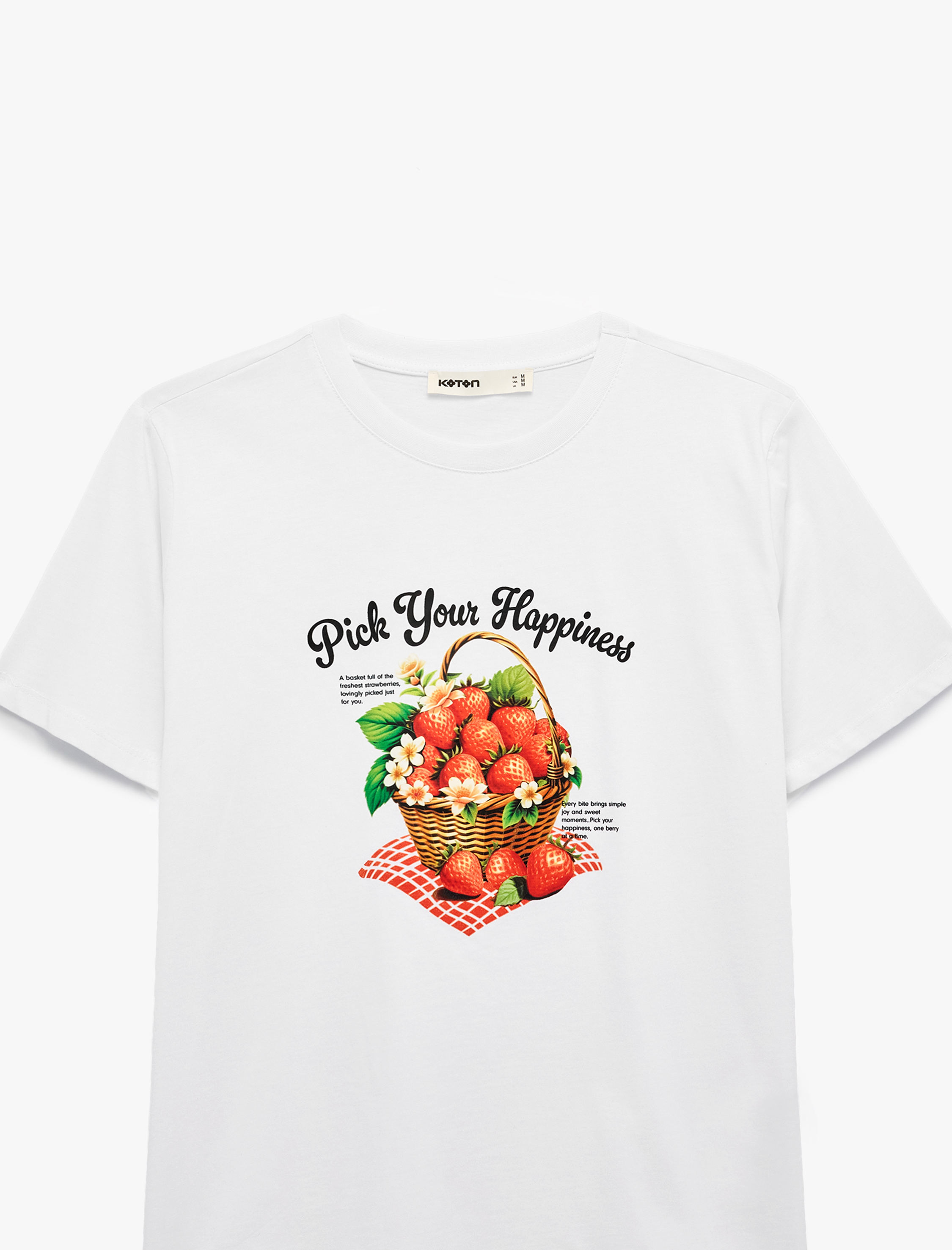   Regular Fit Kısa Kollu Bisiklet Yaka Pamuklu Baskılı Tişört