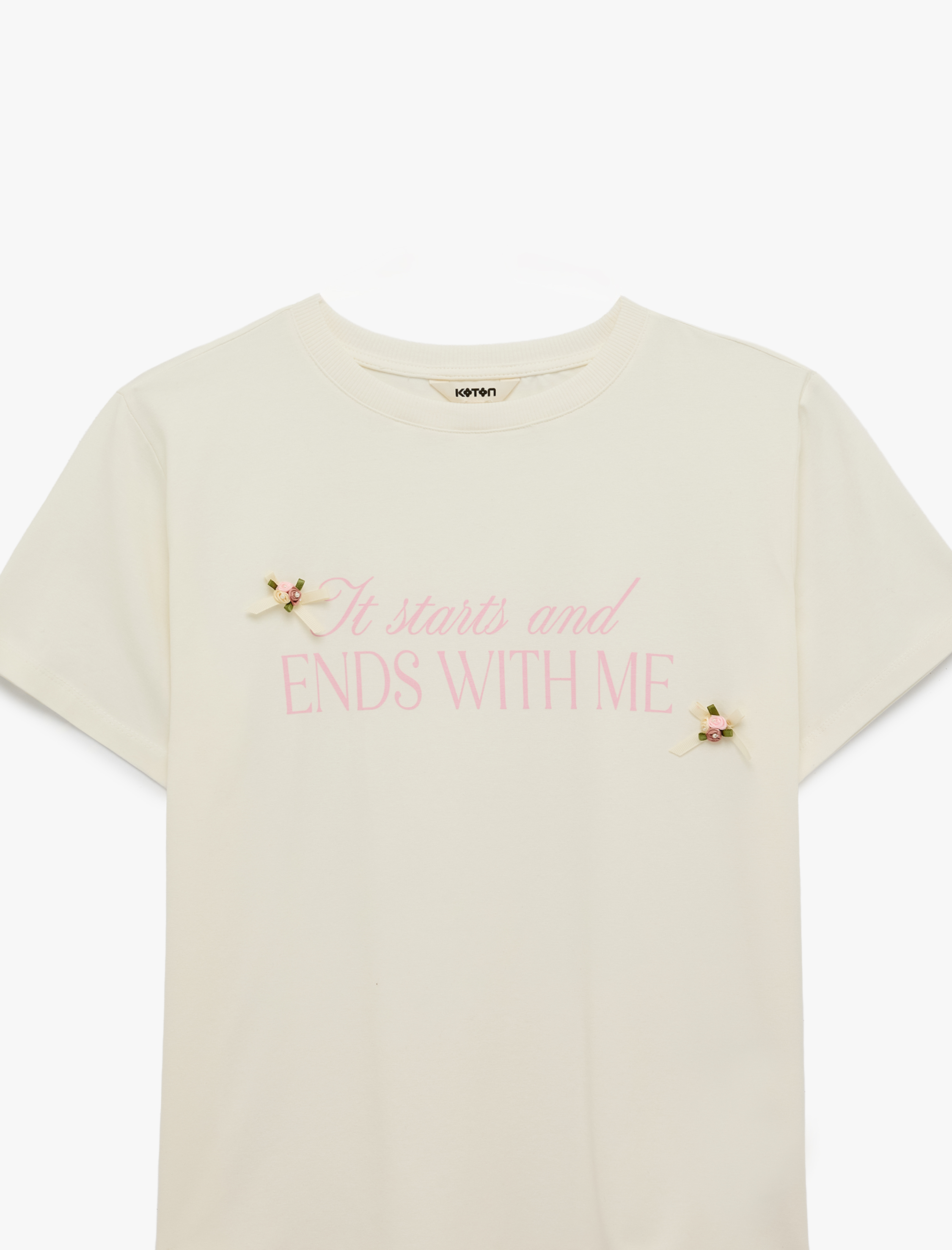   Regular Fit Kısa Kollu Bisiklet Yaka Pamuklu Baskılı Tişört