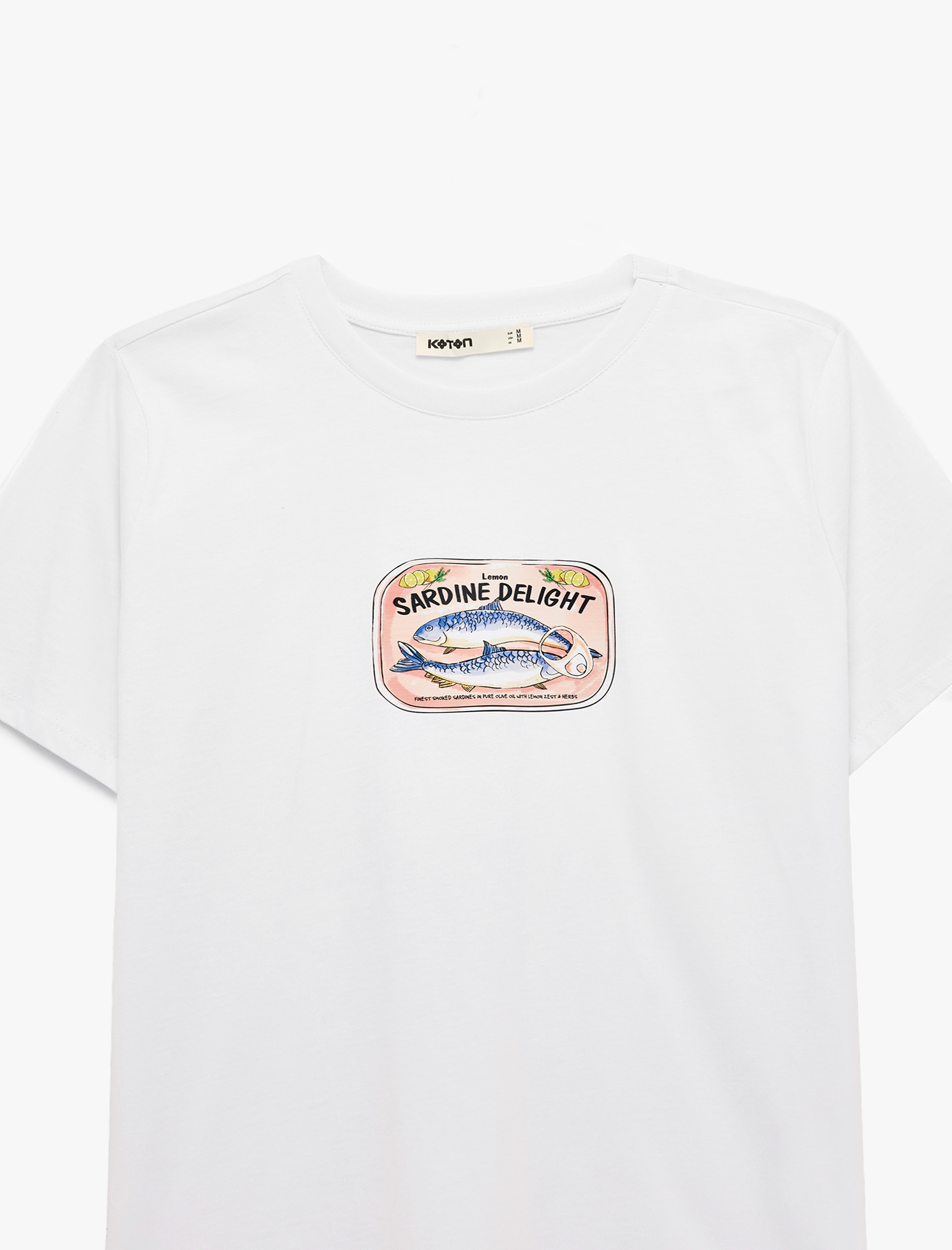   Regular Fit Kısa Kollu Pamuklu Bisiklet Yaka Baskılı Tişört