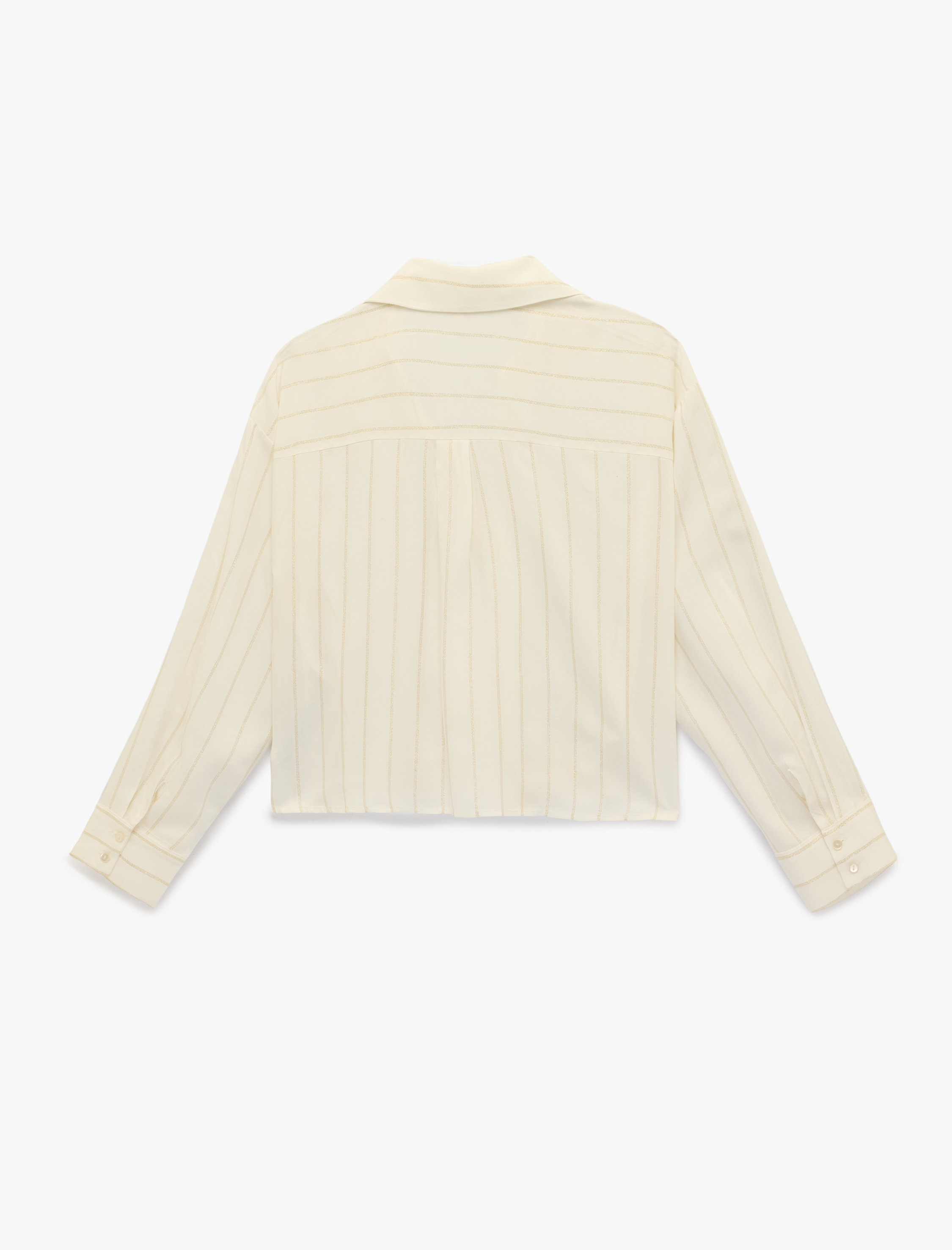   Regular Fit Klasik Yaka Viskon Büzgülü Asimetrik Uzun Kollu Gömlek