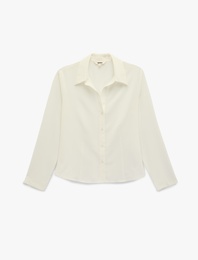 Slim Fit Uzun Kollu Düğmeli Klasik Yaka Gömlek