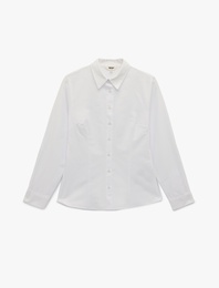 Regular Fit Uzun Kollu Düğmeli Klasik Yaka Gömlek