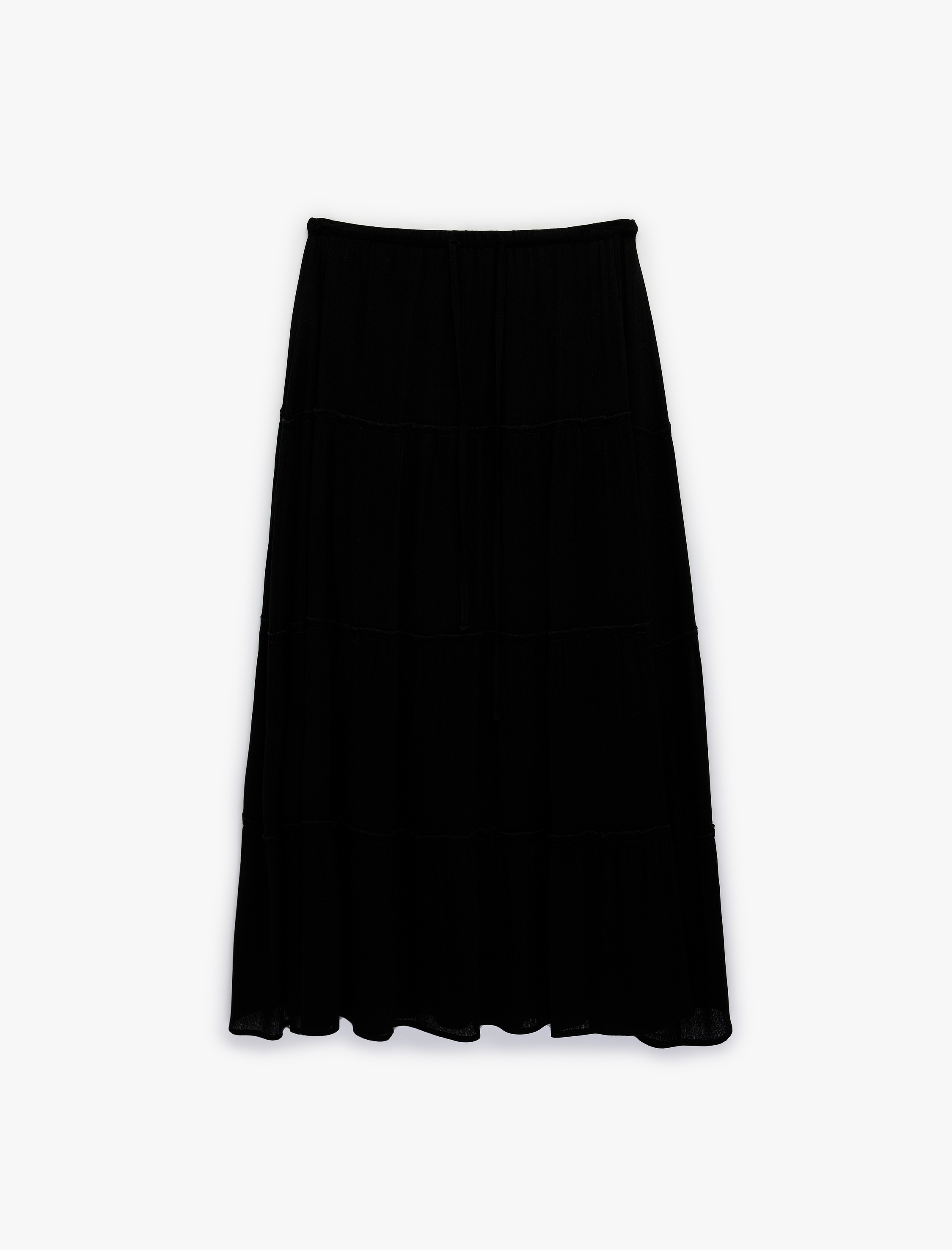   Bol Kesim Kloş Viskon Midi Etek