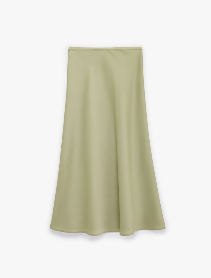  Regular Fit Balık Kesim Midi Etek