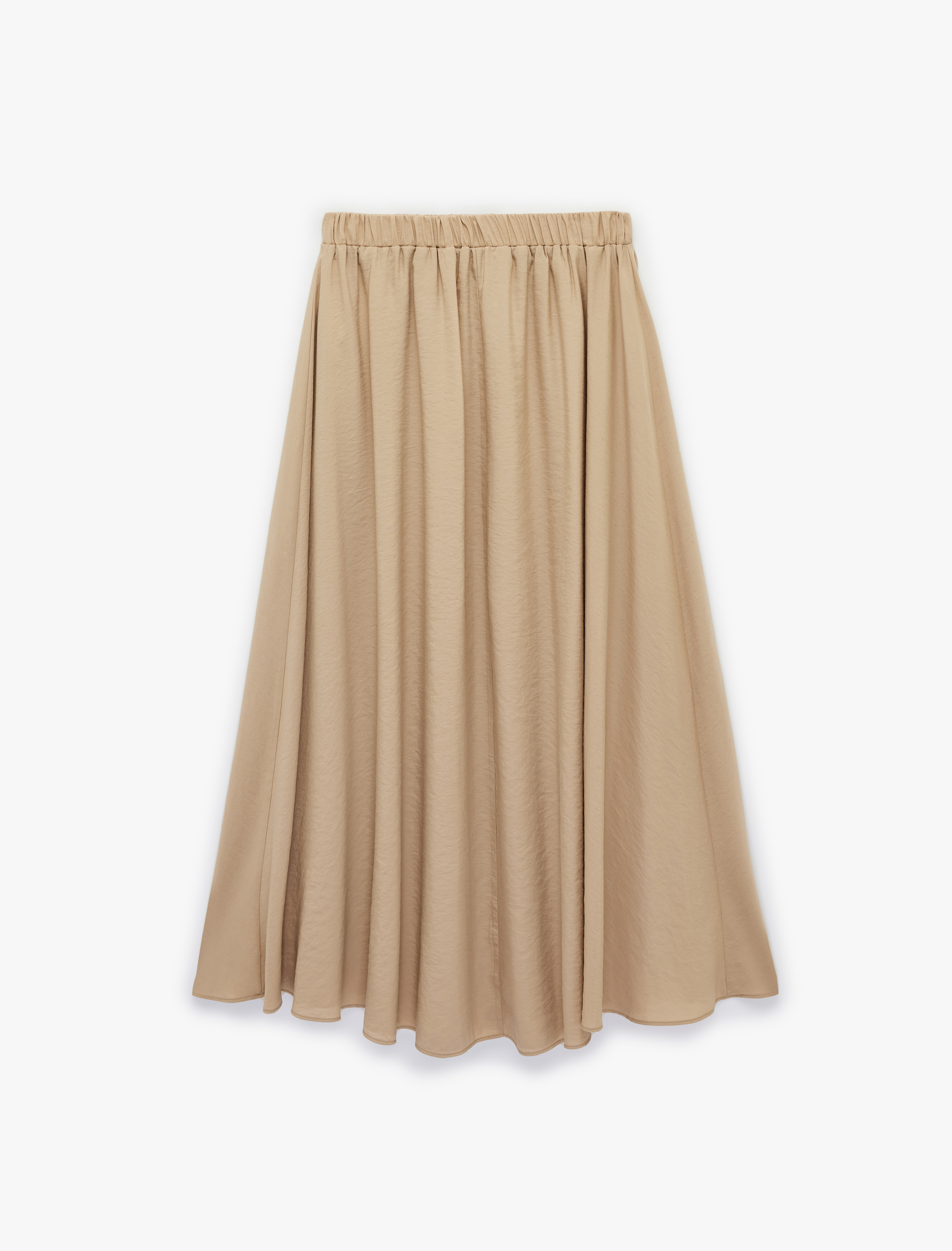   Modal Karışımlı Loose Fit Kloş Midi Etek