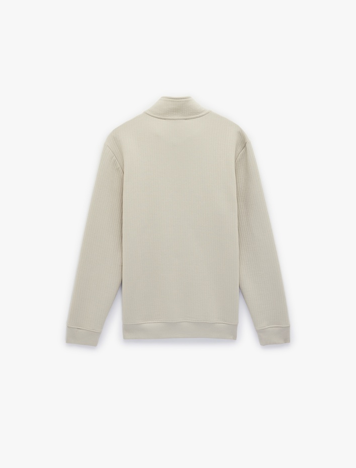  Regular Fit Uzun Kollu Yarım Fermuarlı Sweatshirt