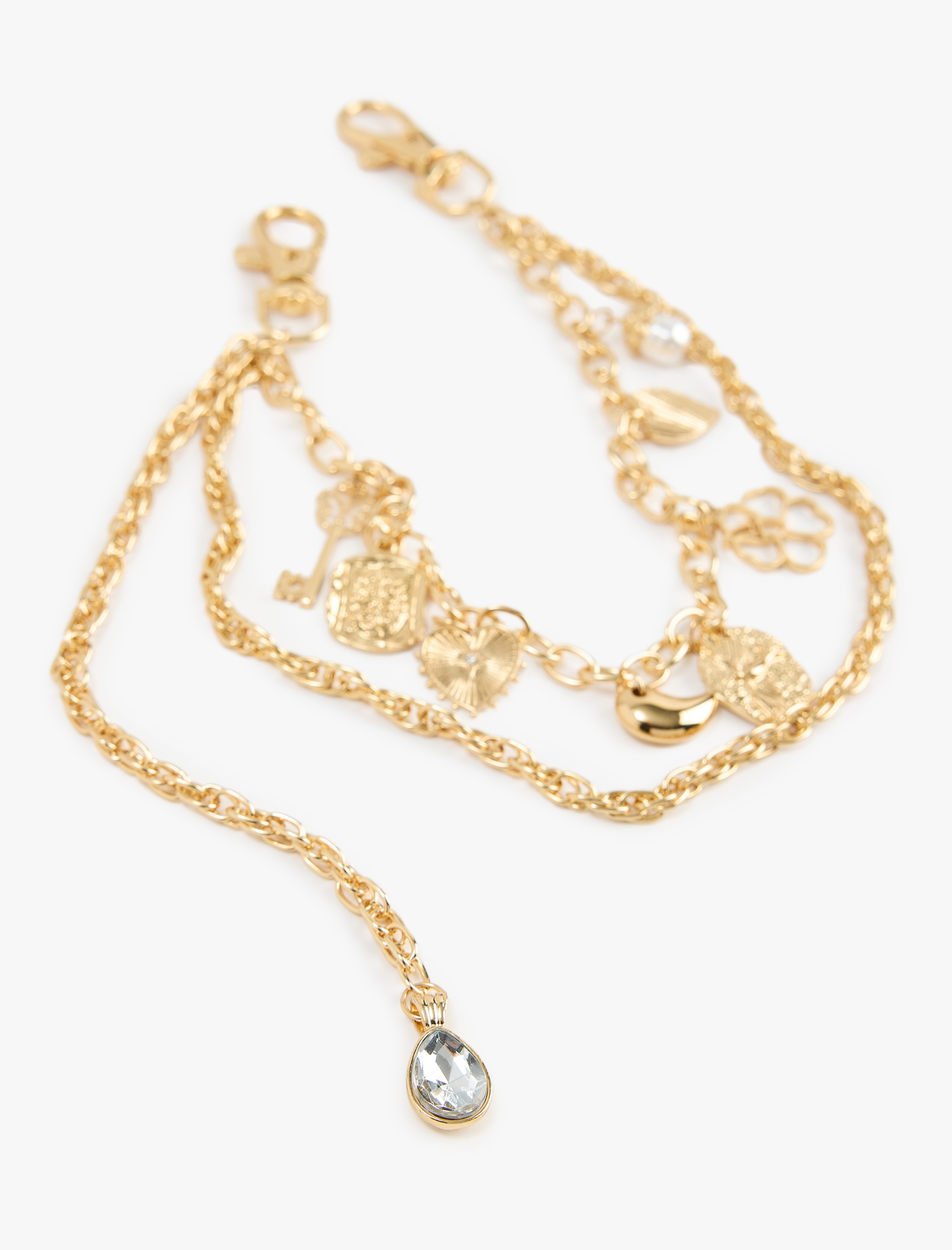  Kadın Zincirli Sallantılı Çelik Karışımlı Çanta Aksesuarı - Koton X Sima Tarkan