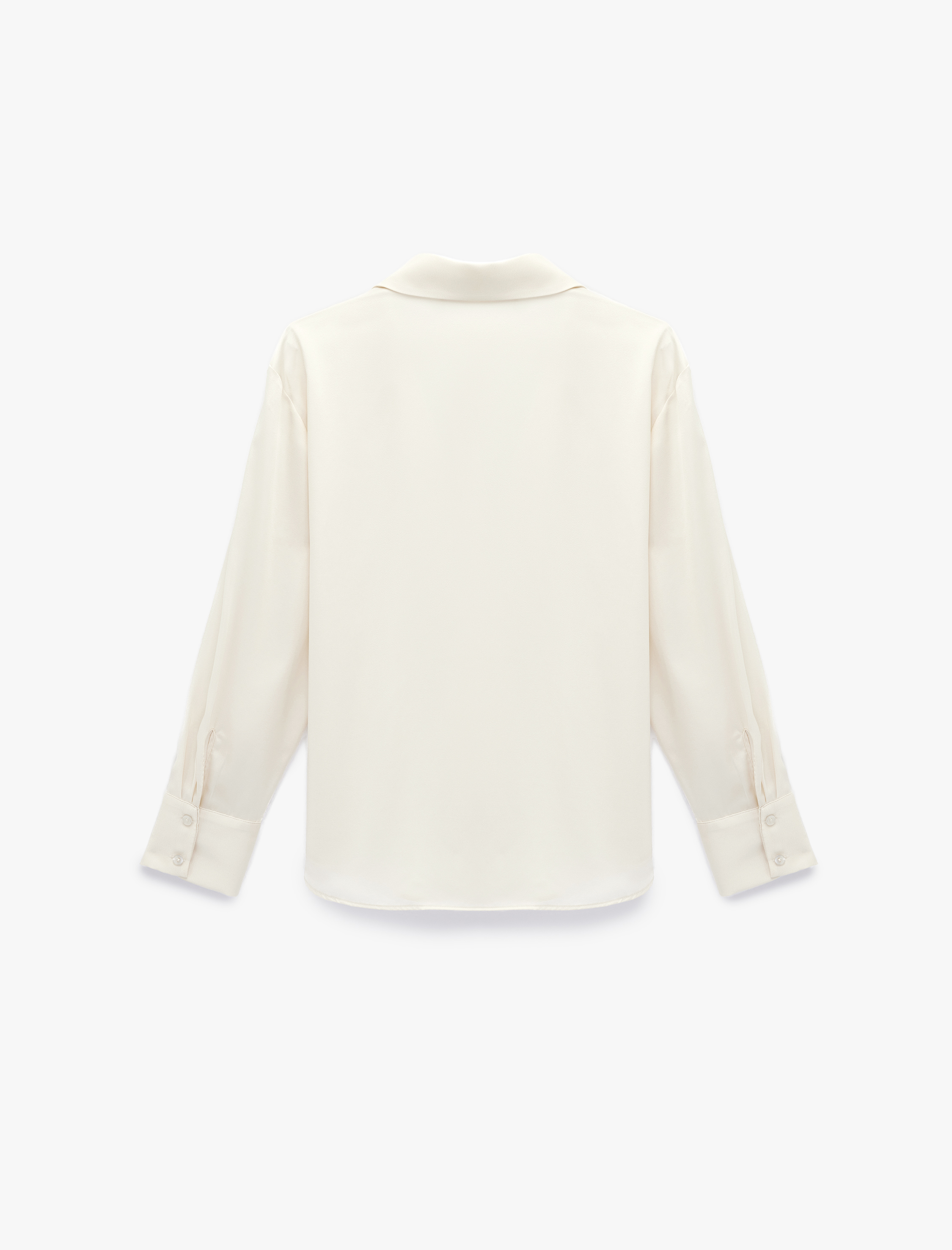   Regular Fit Uzun Kollu Klasik Yaka Düğmeli Saten Gömlek