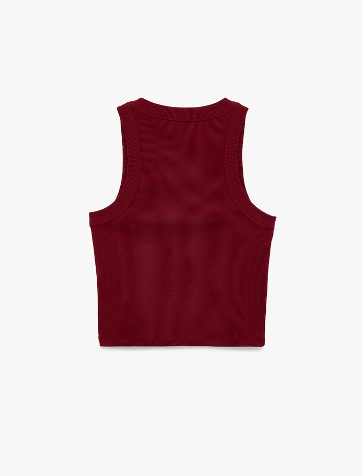  Slim Fit Kolsuz Halter Yaka Bluz