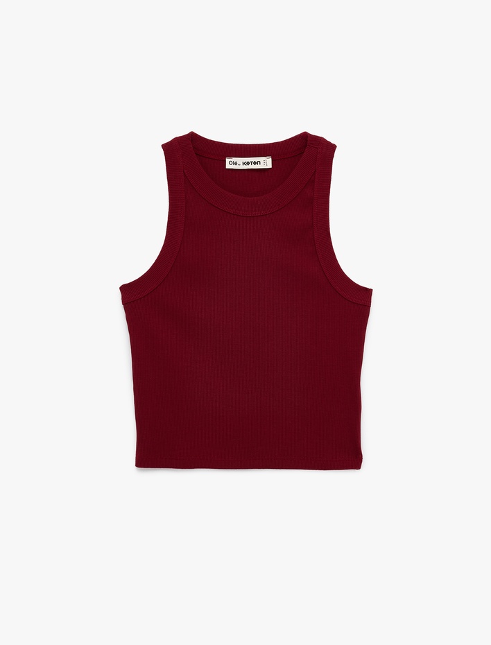  Slim Fit Kolsuz Halter Yaka Bluz