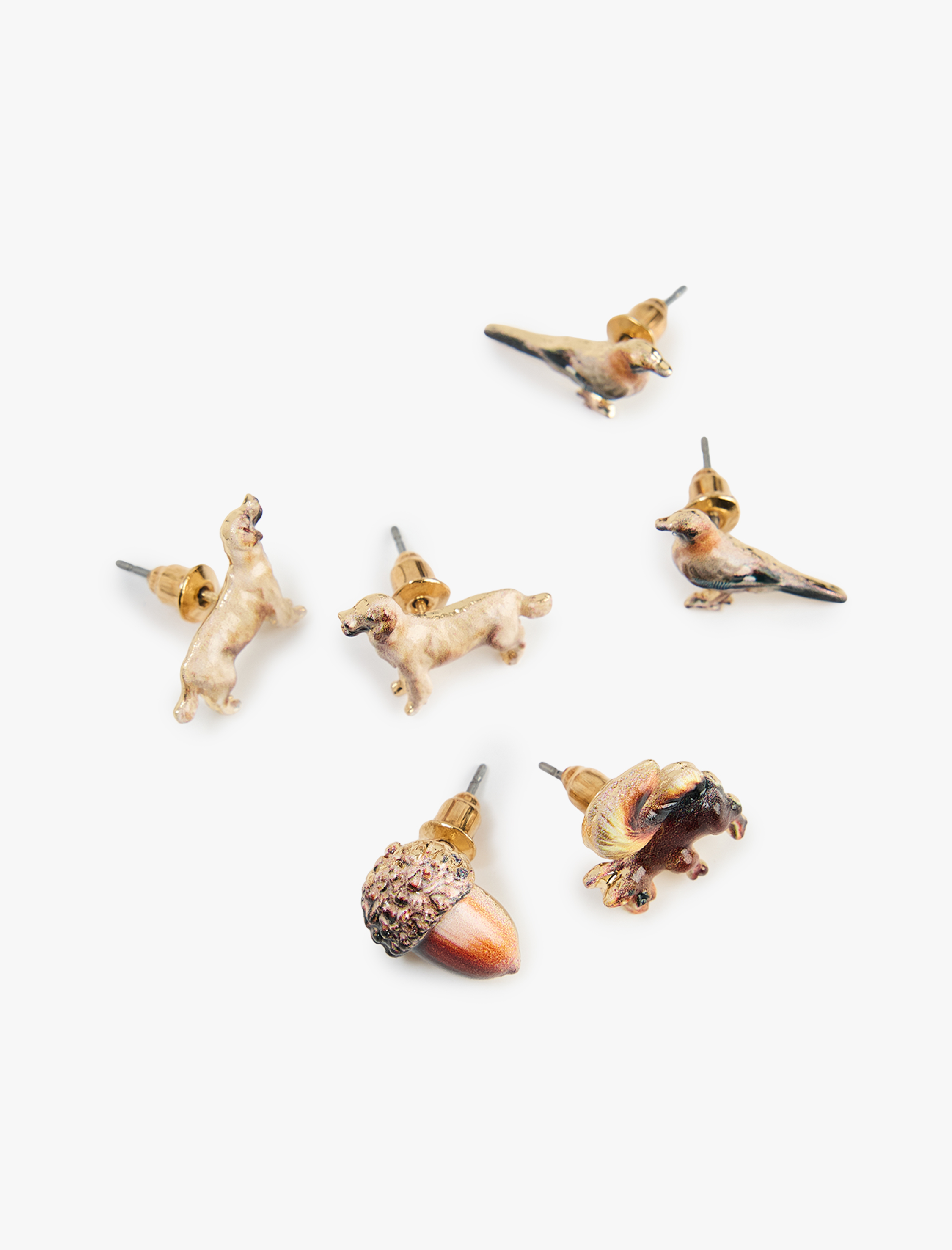  Kadın 3'lü Hayvan Küpe Seti - Koton X Sima Tarkan