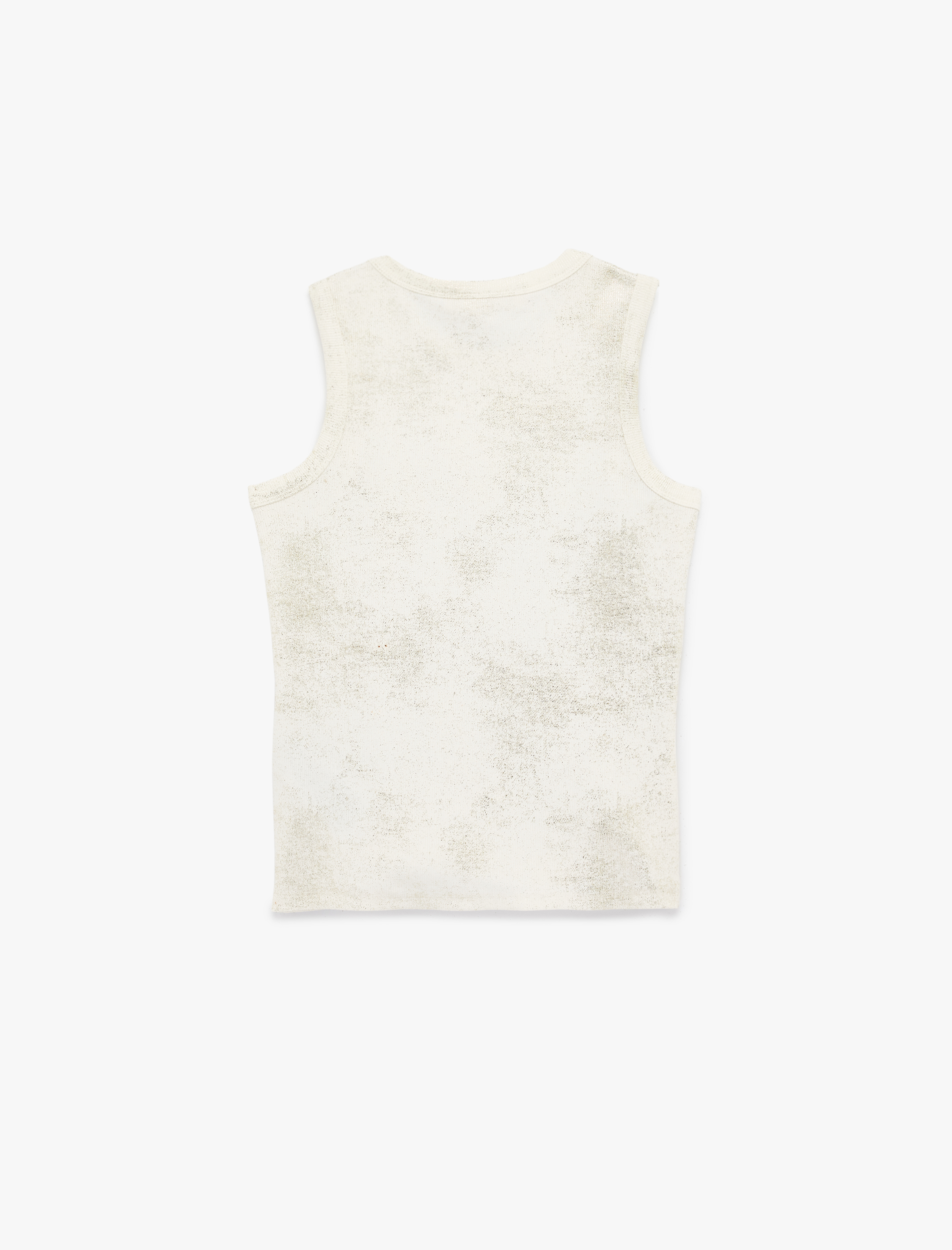   Simli Soyut Baskılı Bisiklet Yaka Slim Fit Kolsuz Bluz