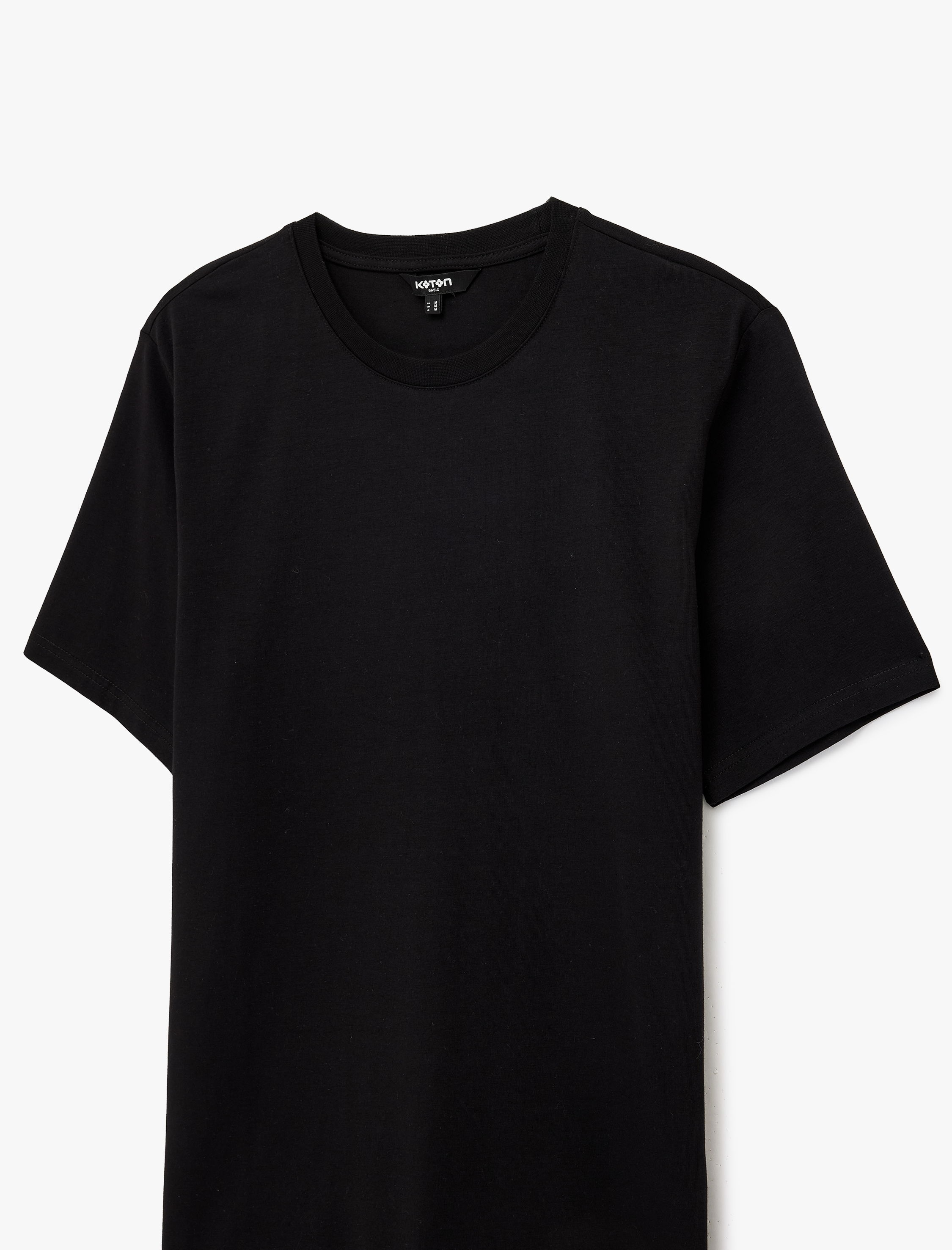   Kısa Kollu Pamuklu Bisiklet Yaka Basic Slim Fit Tişört