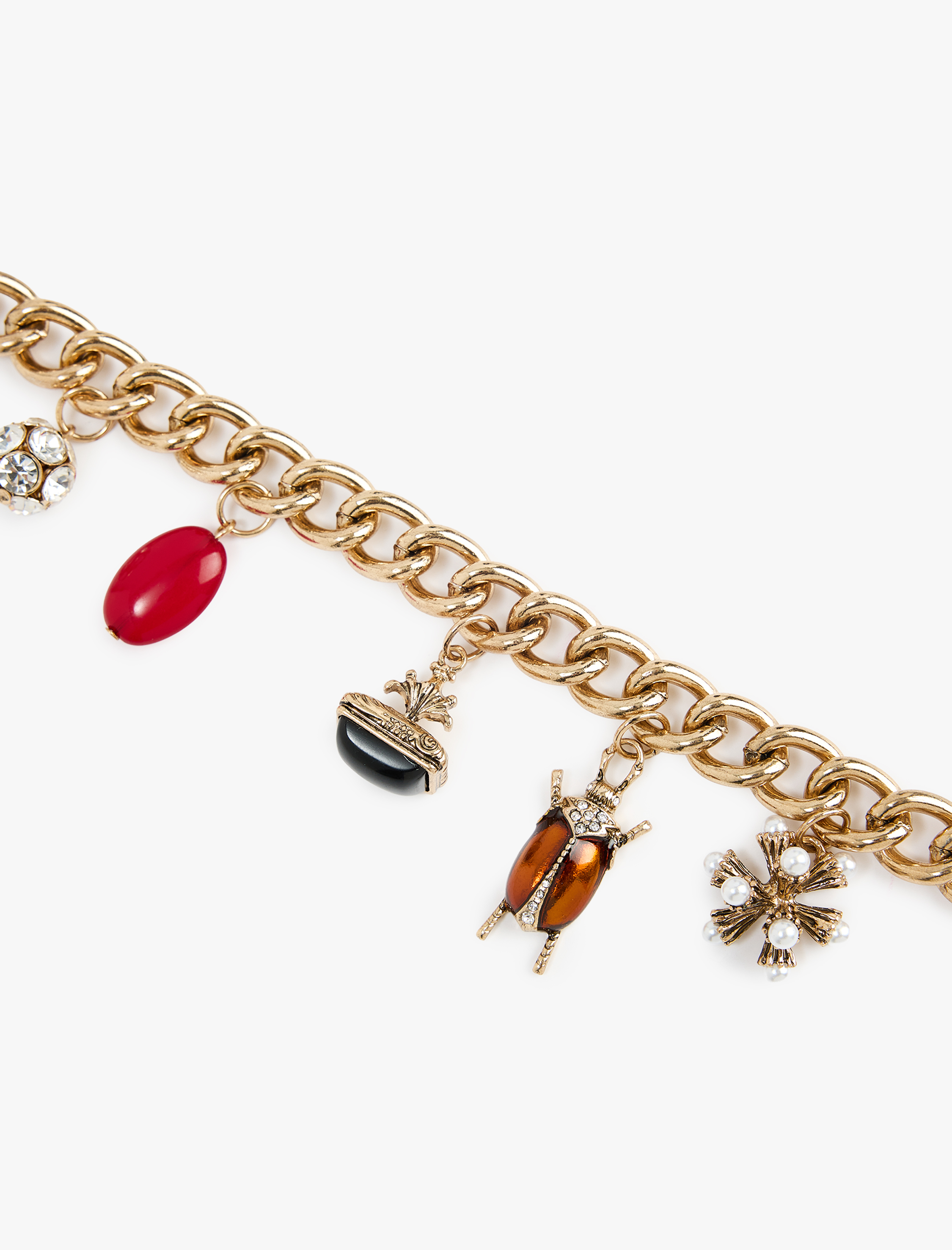  Kadın Uğur Böceği Detaylı Sallantılı Zincir Bileklik