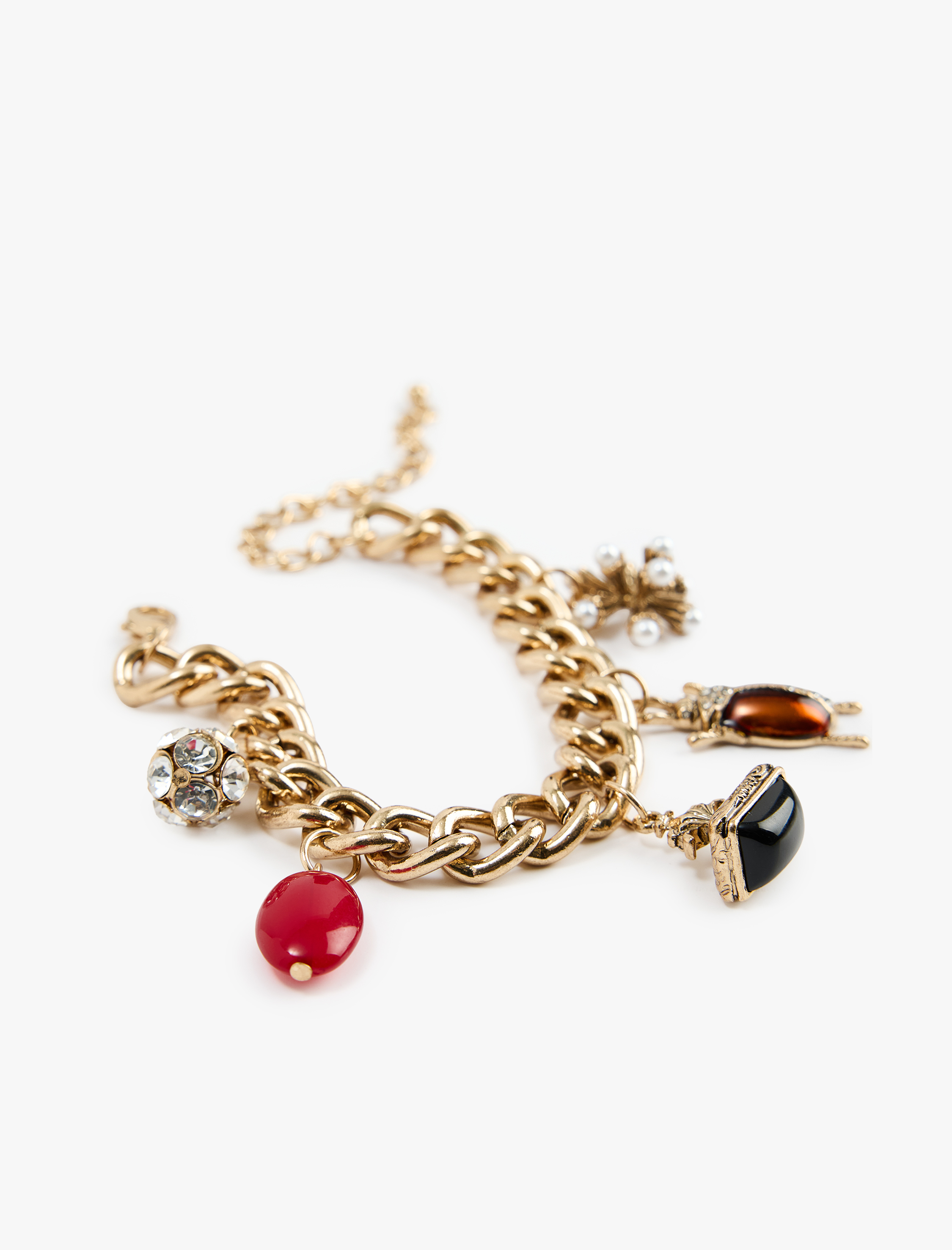  Kadın Uğur Böceği Detaylı Sallantılı Zincir Bileklik