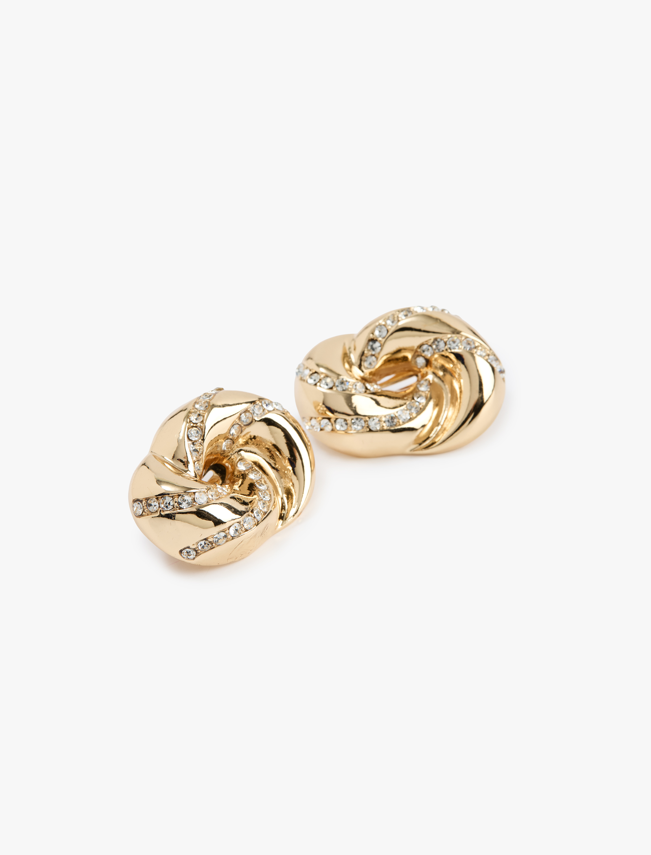  Kadın Taş Detaylı Spiral Küpe - Koton X Melis Ağazat