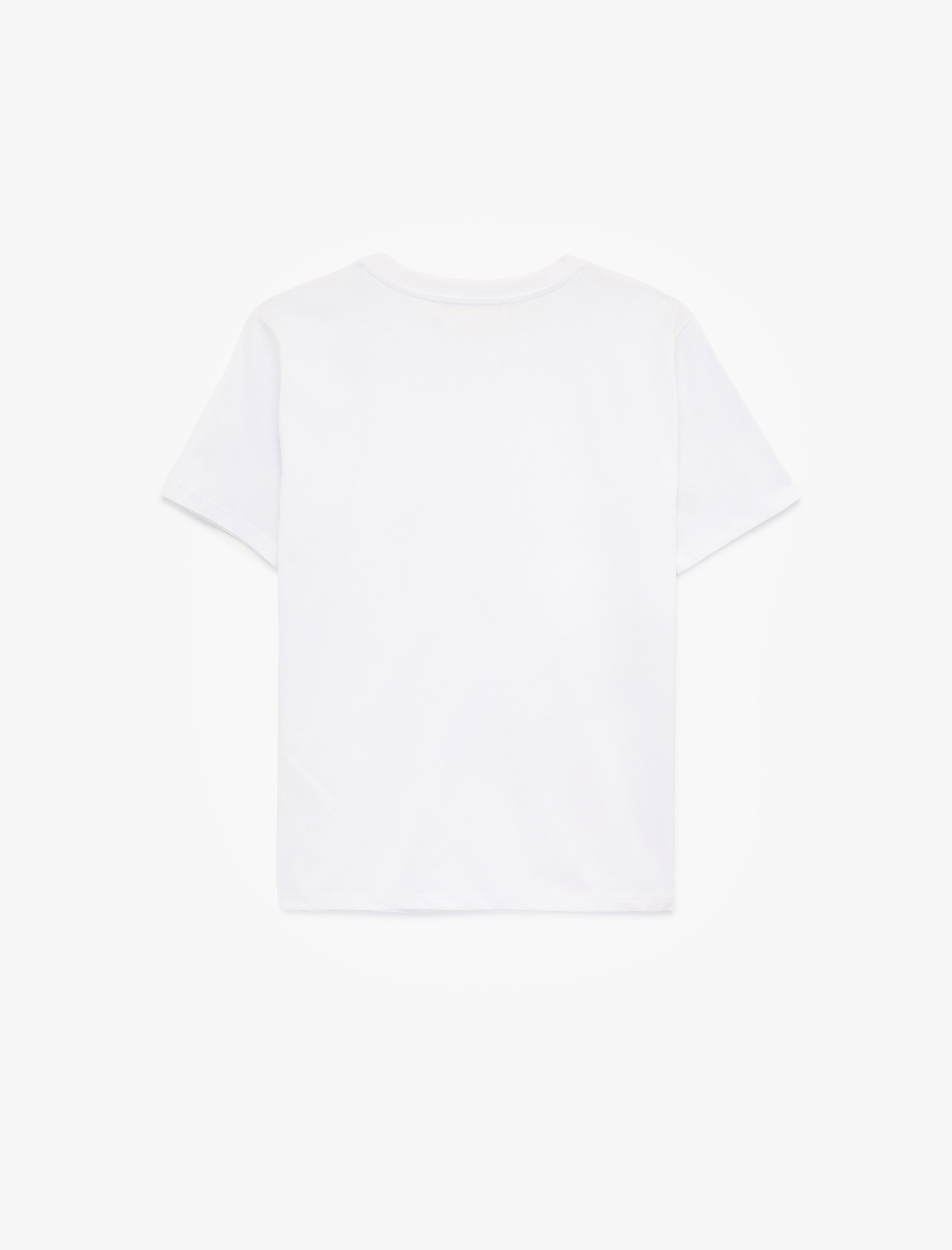   Regular Fit Kısa Kollu Bisiklet Yaka Baskılı Pamuklu Tişört