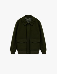 Gömlek Yaka Uzun Kollu Regular Fit Bomber Ceket