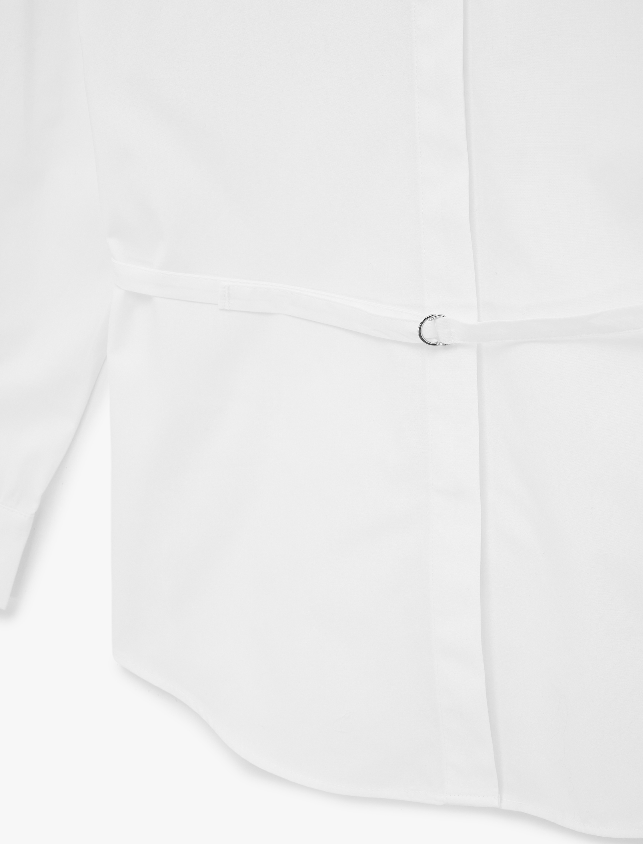   Regular Fit Uzun Kollu Kemer Detaylı Klasik Yaka Düğmeli Gömlek