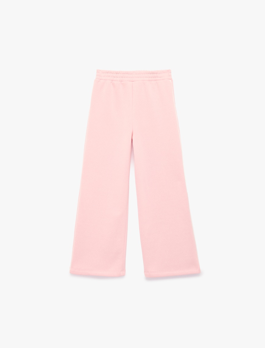 Koton Beli Lastikli Biyeli Basic Geniş Paça Eşofman Altı