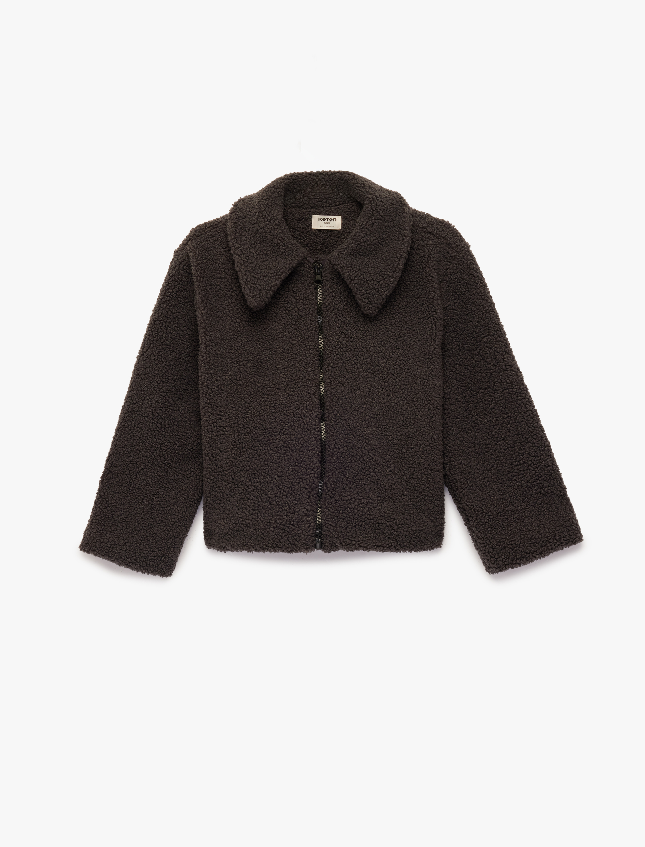  Kız Çocuk Fermuarlı Uzun Kollu Cepli Gömlek Ceket