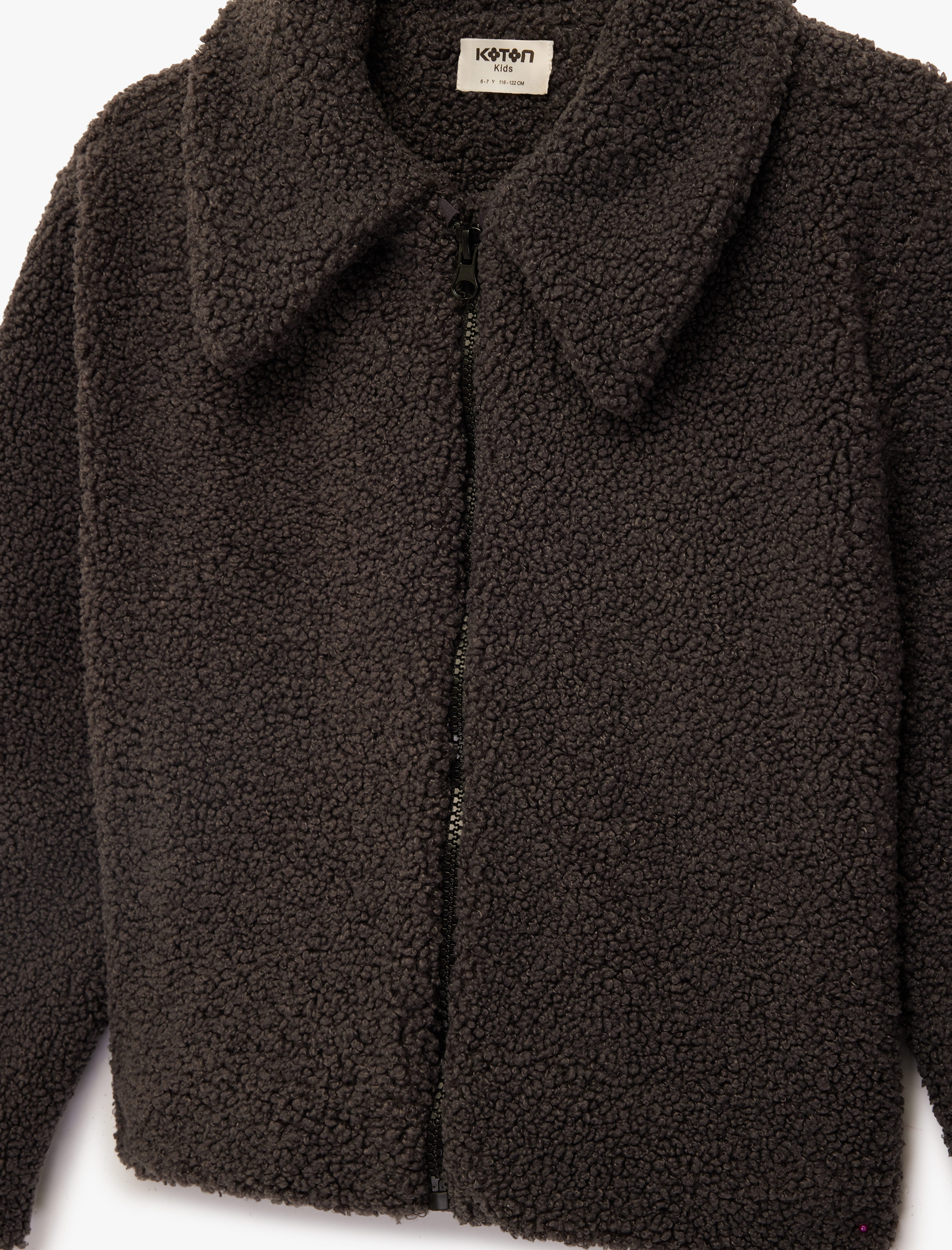  Kız Çocuk Fermuarlı Uzun Kollu Cepli Gömlek Ceket