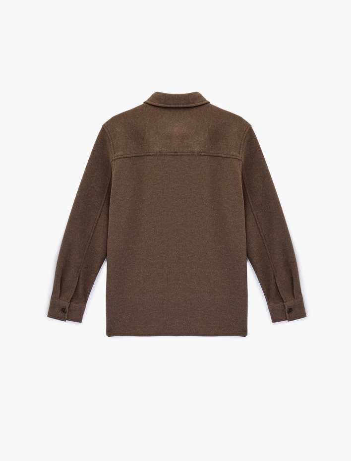  Regular Fit Cepli Klasik Yaka Uzun Kollu Gömlek