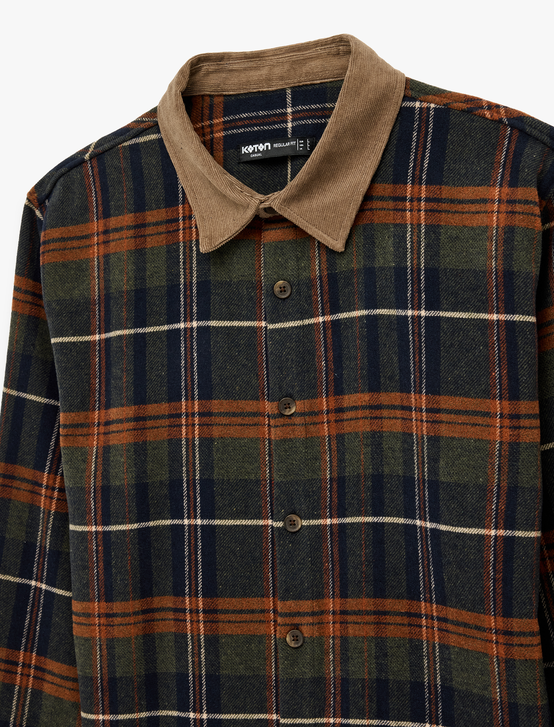   Regular Fit Uzun Kollu Klasik Yaka Oduncu Gömlek