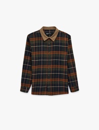 Regular Fit Uzun Kollu Klasik Yaka Oduncu Gömlek