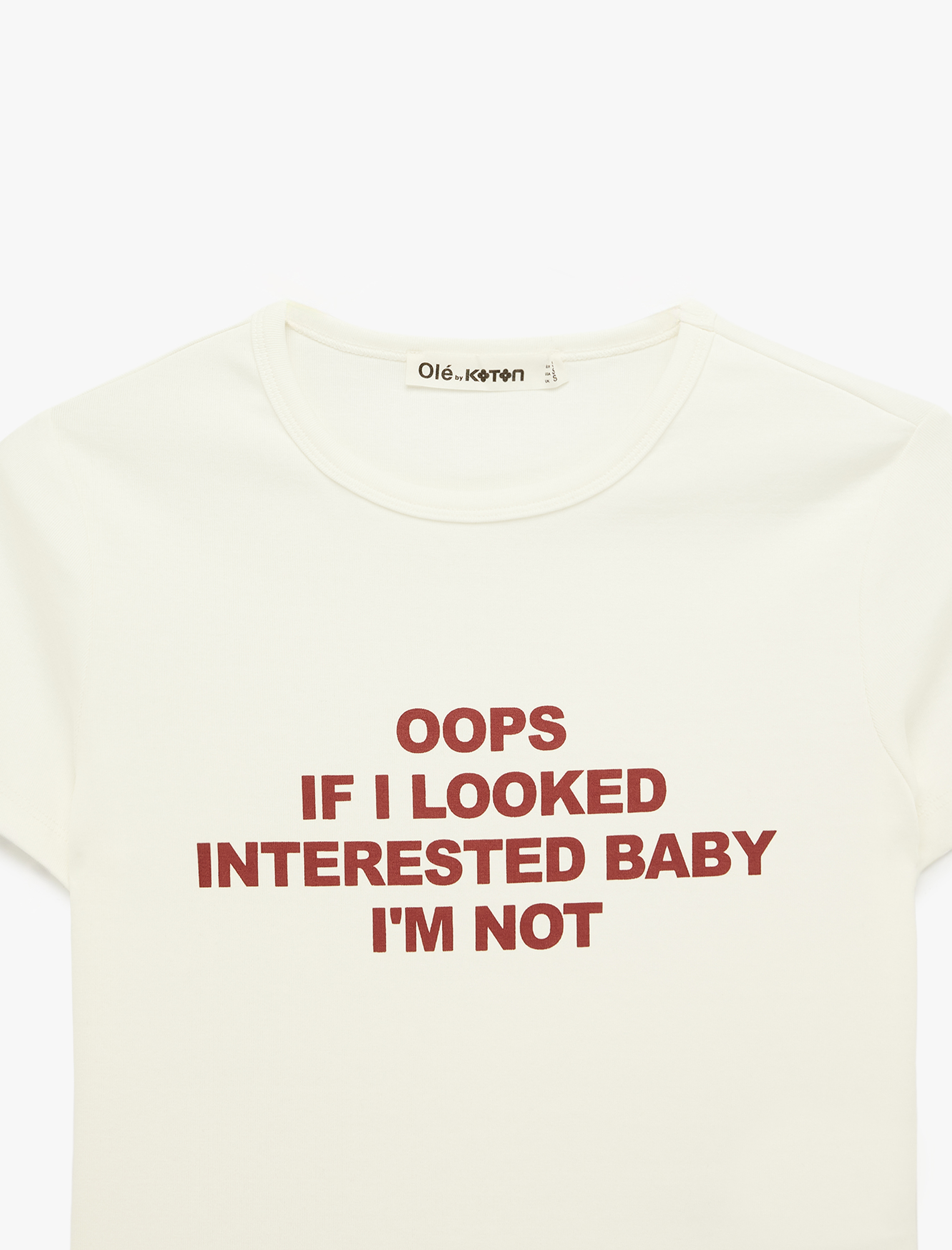   Slim Fit Kısa Kollu Bisiklet Yaka Baskılı Tişört