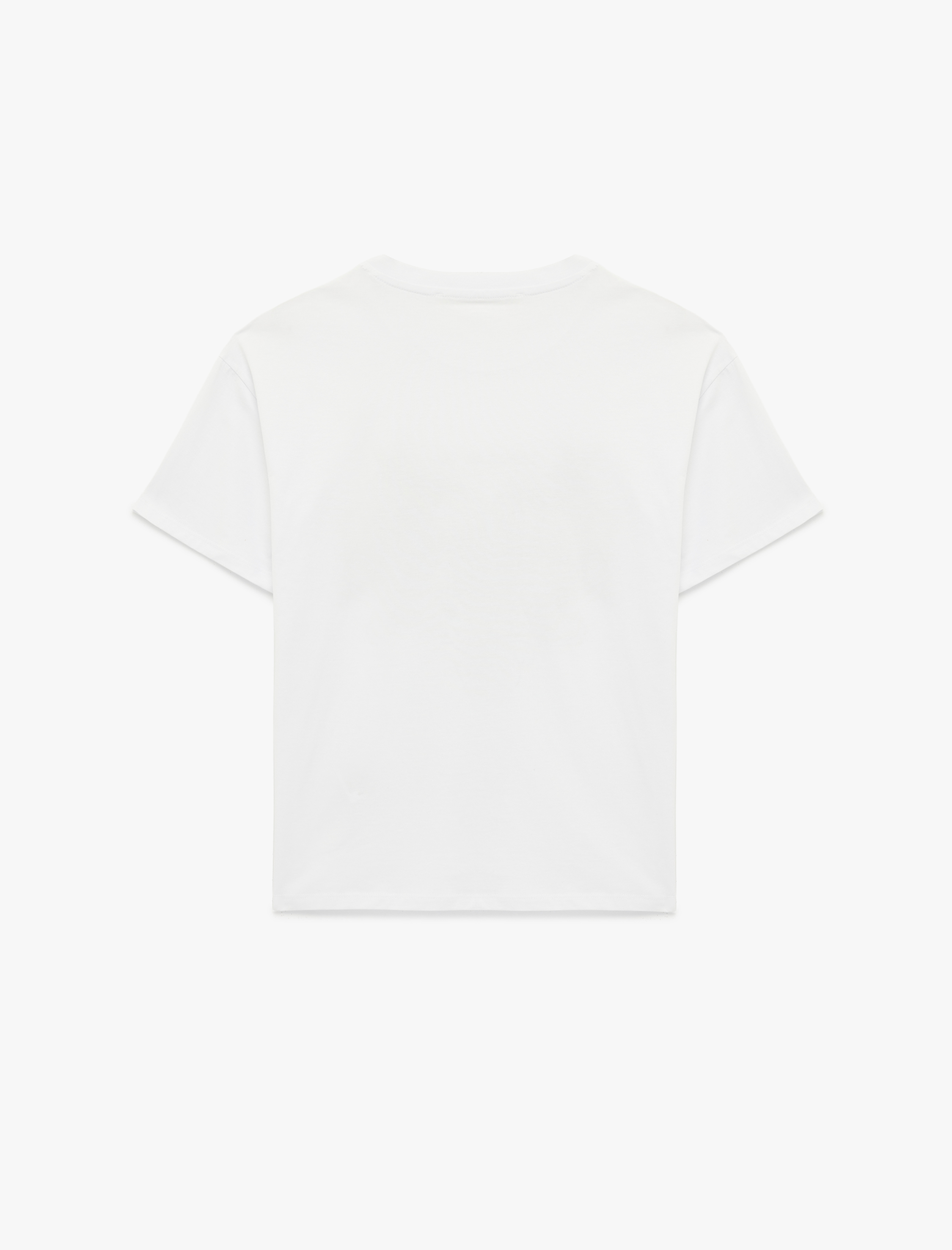   Kısa Kollu Bisiklet Yaka Pamuklu Baskılı Oversize Tişört