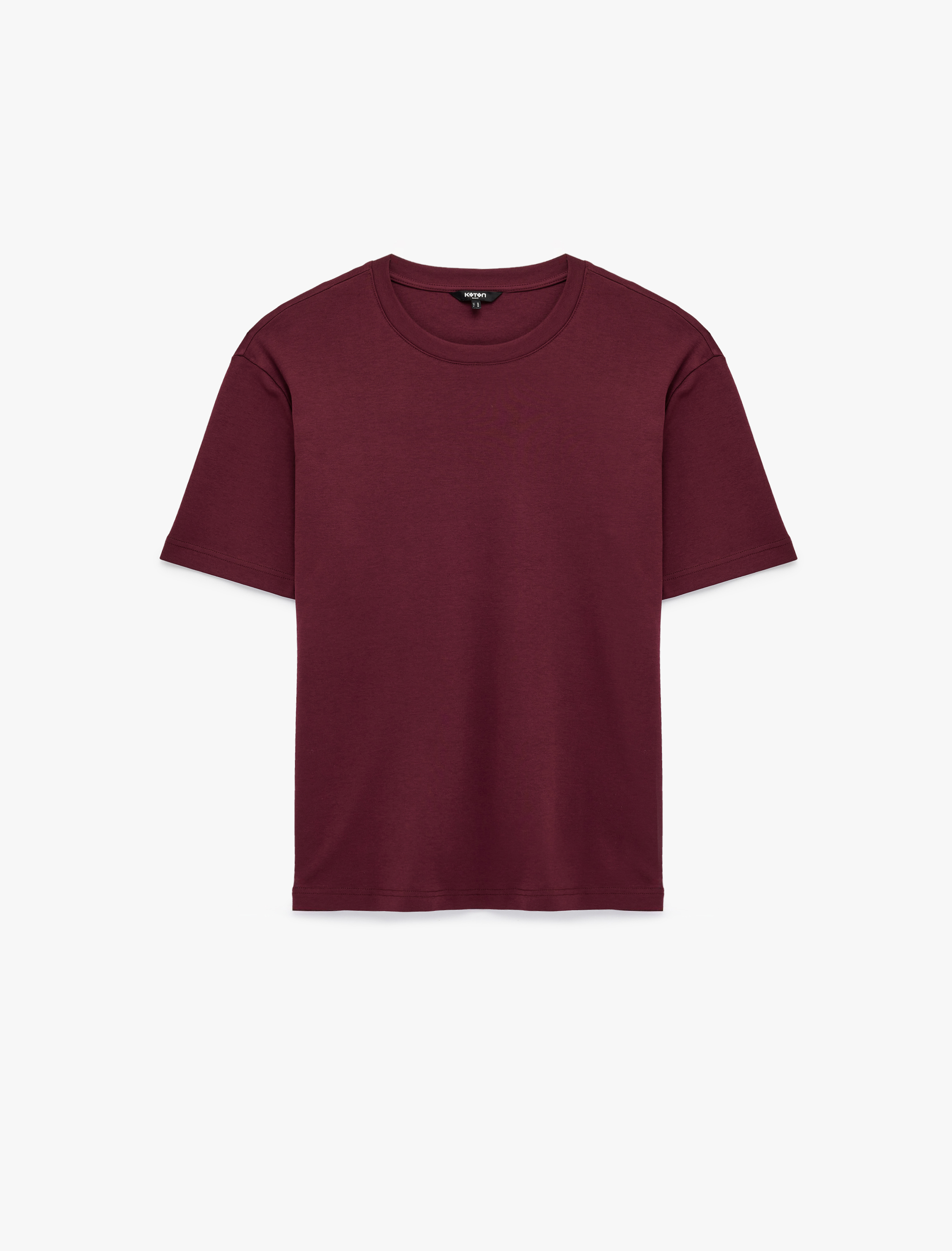   Regular Fit Kısa Kollu Pamuklu Bisiklet Yaka Tişört